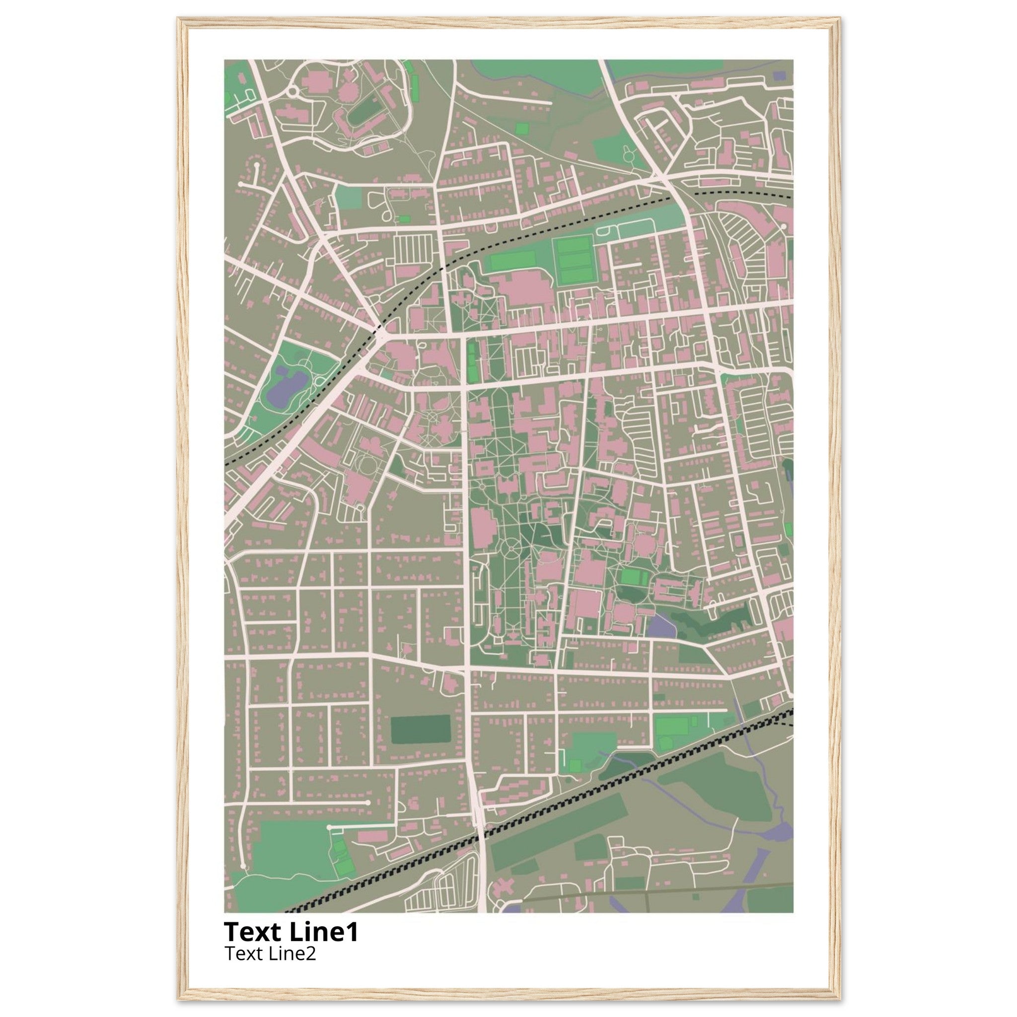 university of delaware campus map poster