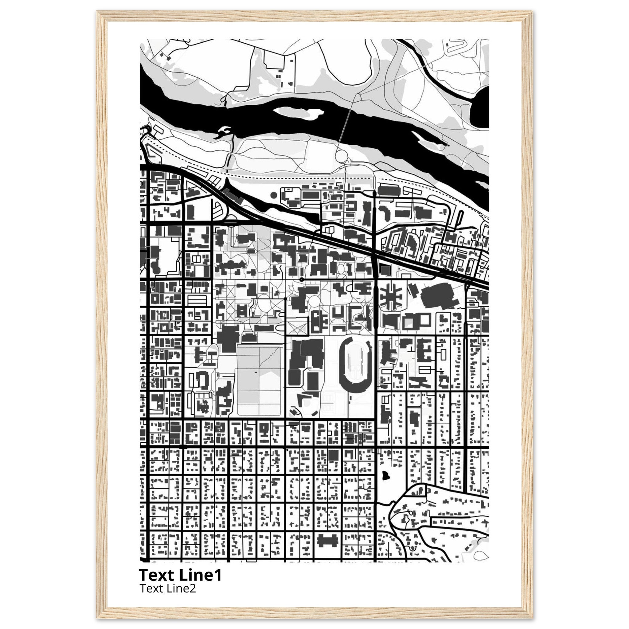 University of Oregon Campus Map Poster | Graduation Gift - Ink And Atlas