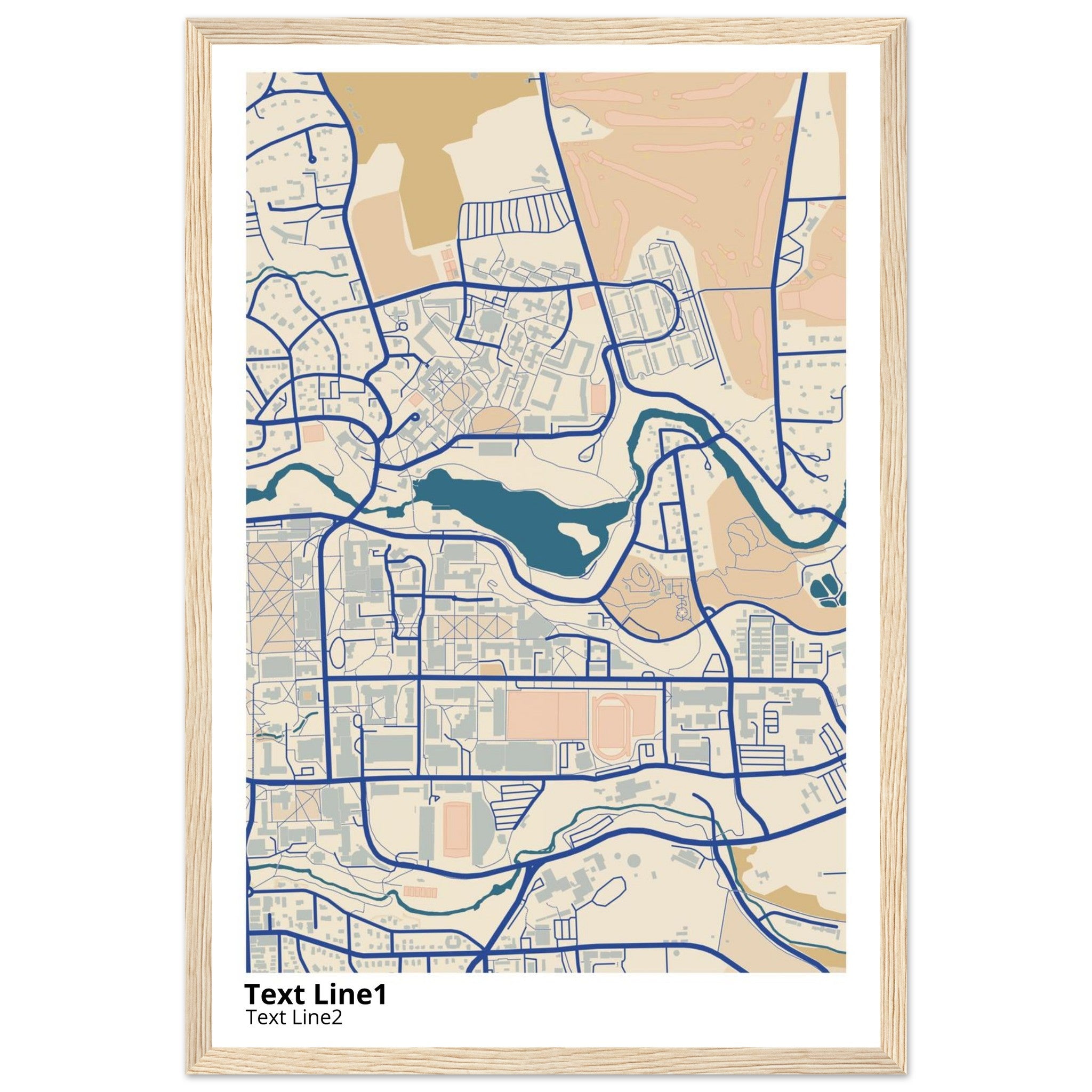 cornell university campus map poster