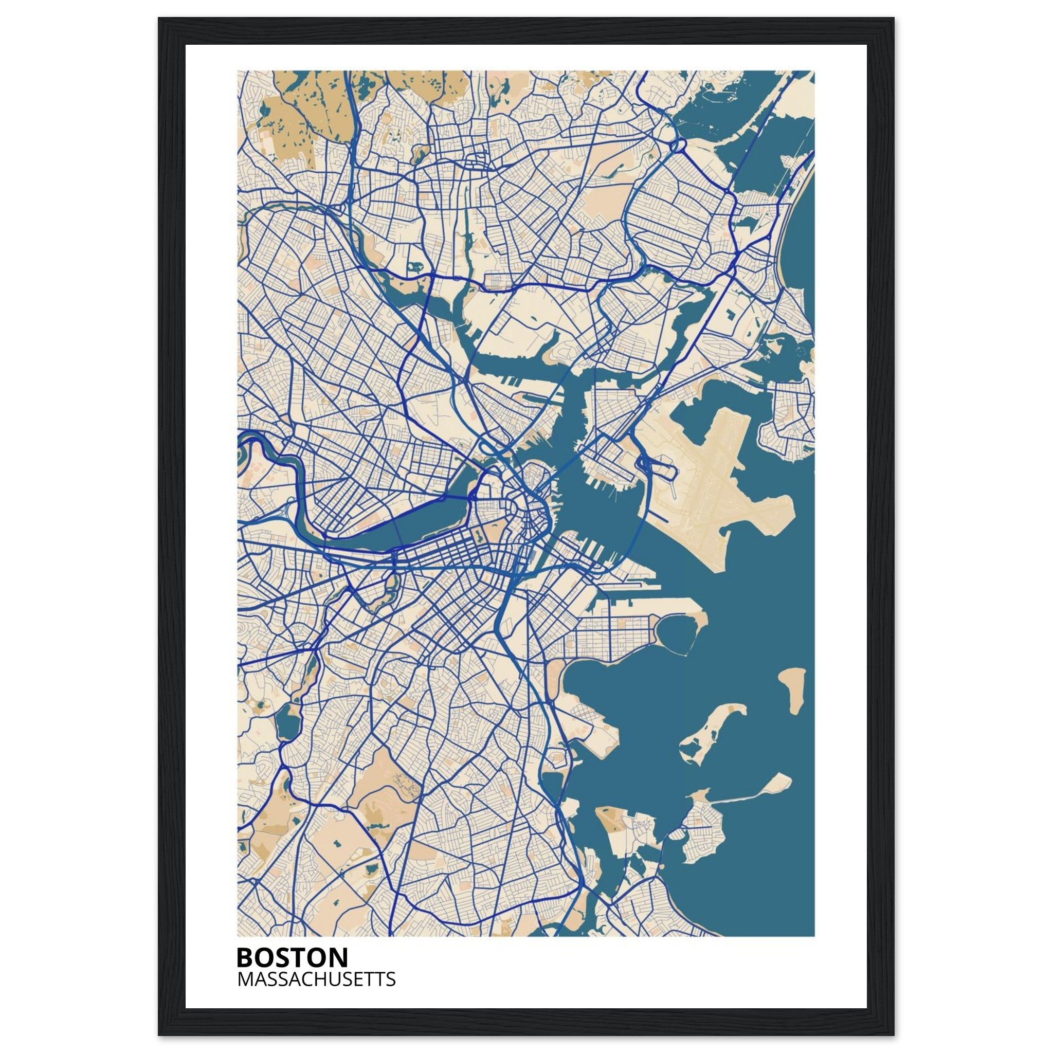 boston map poster print