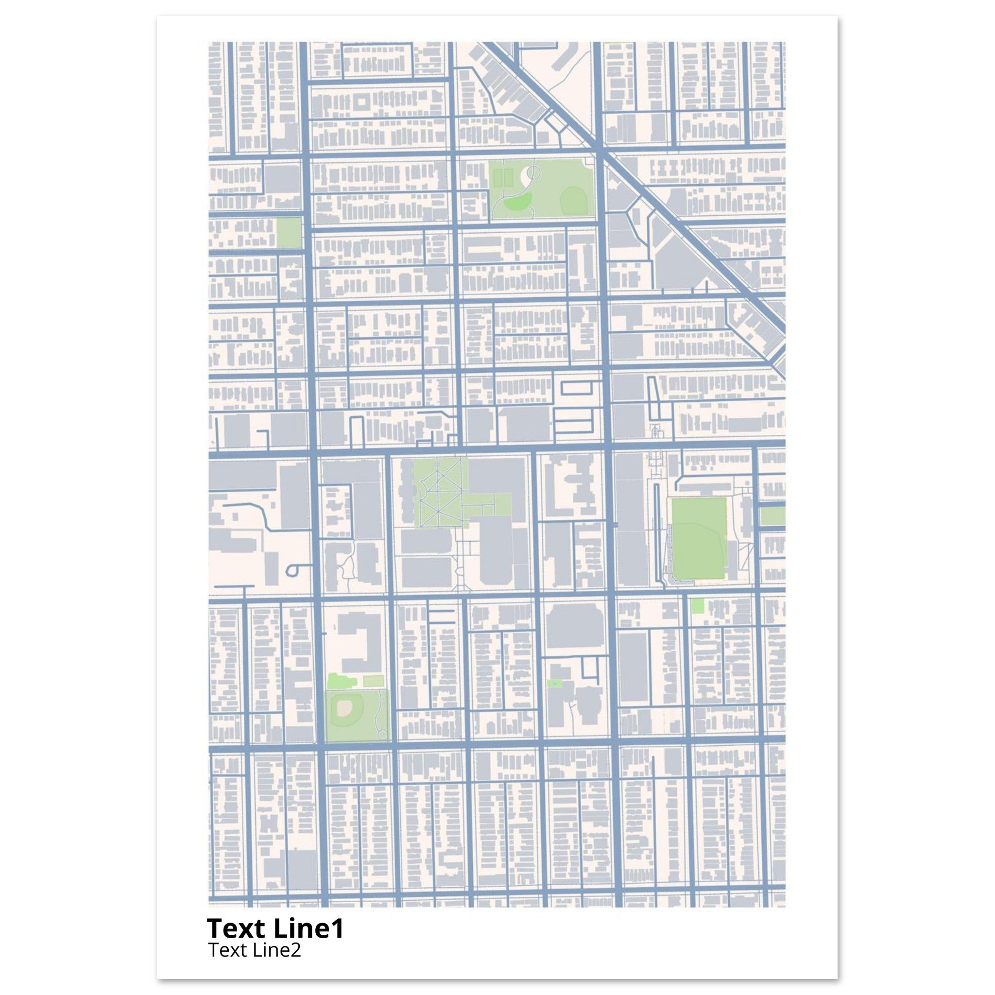 depaul university campus map poster
