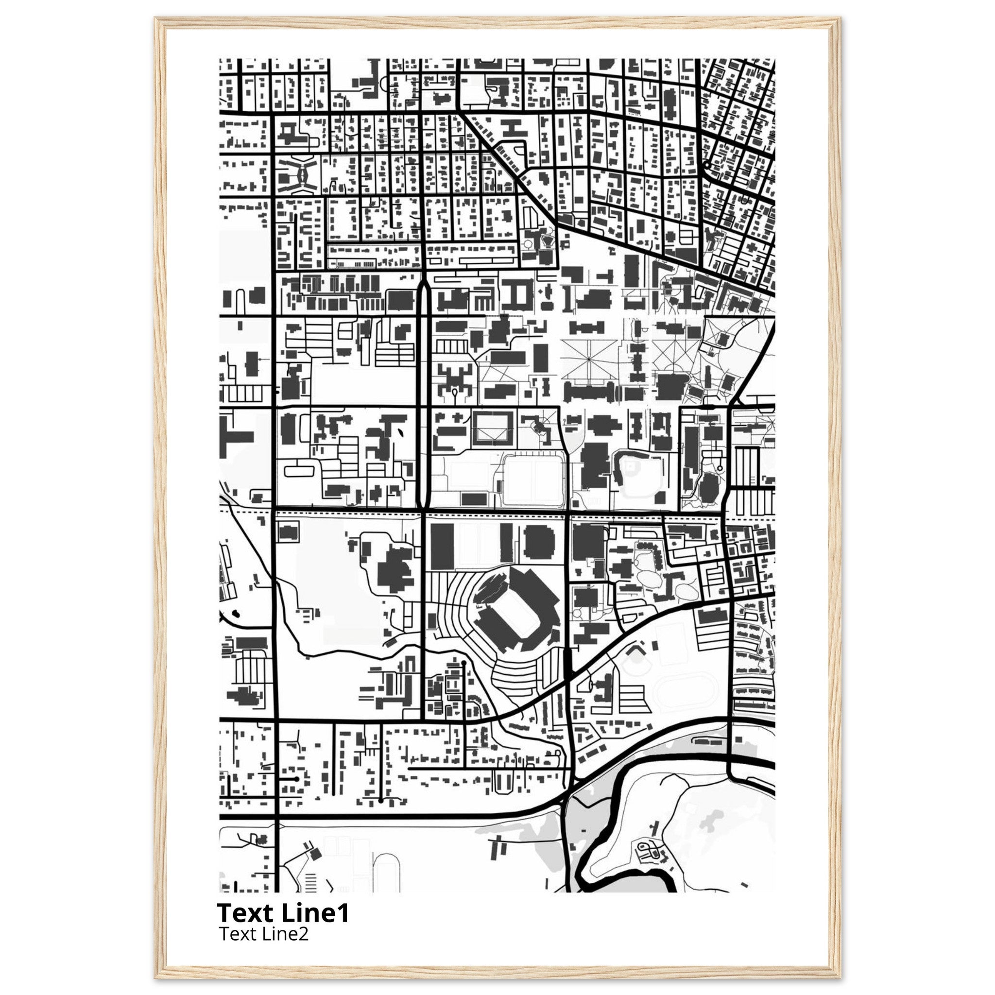 Oregon State University Campus Map Poster | Graduation Gift - Ink And Atlas