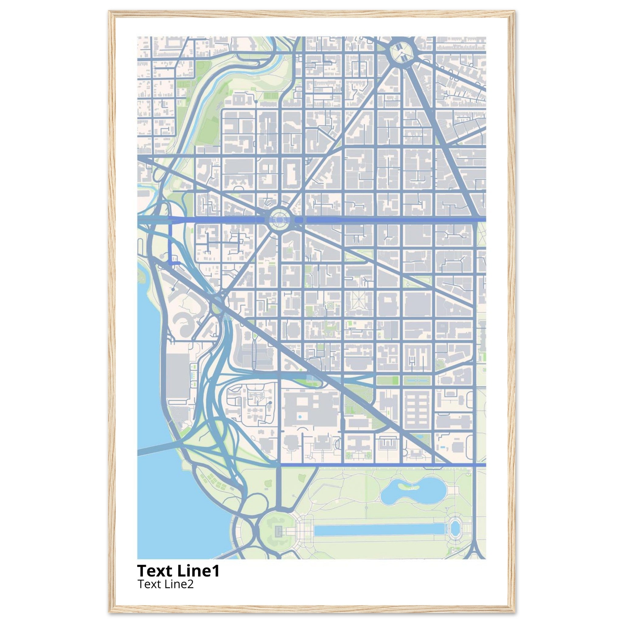 george washington university campus map poster