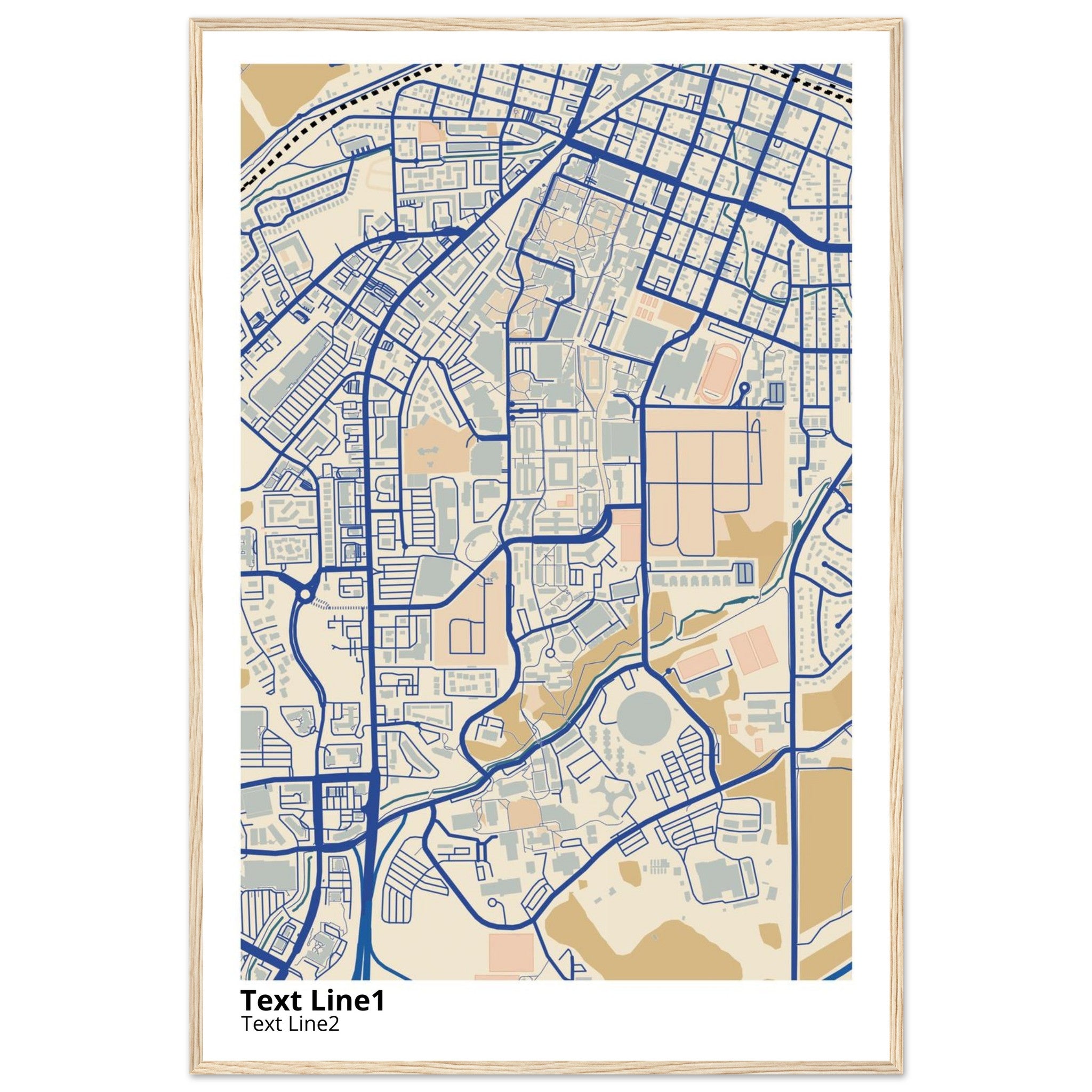 northern arizona university campus map poster