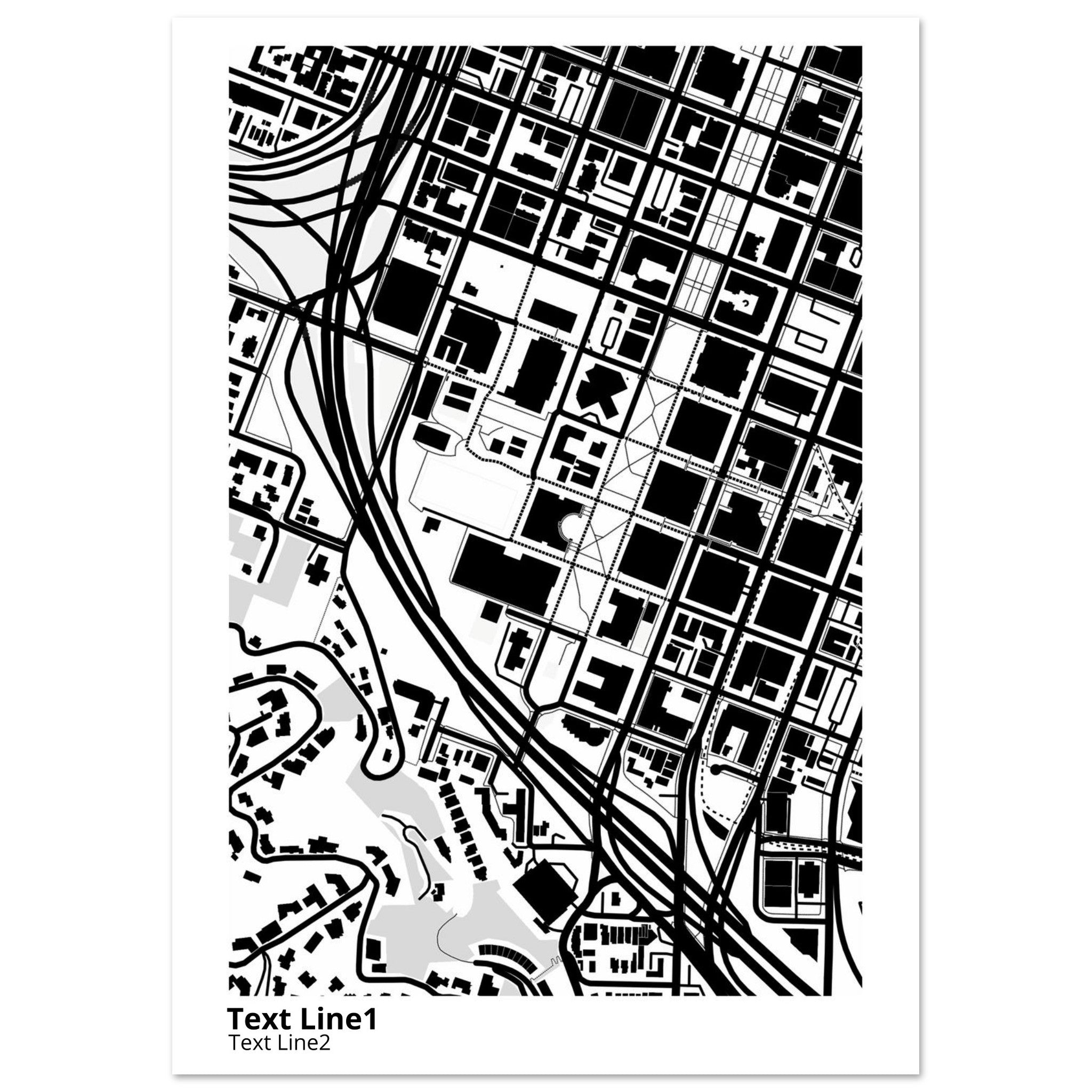 Portland State University Campus Map Poster | Graduation Gift - Ink And Atlas