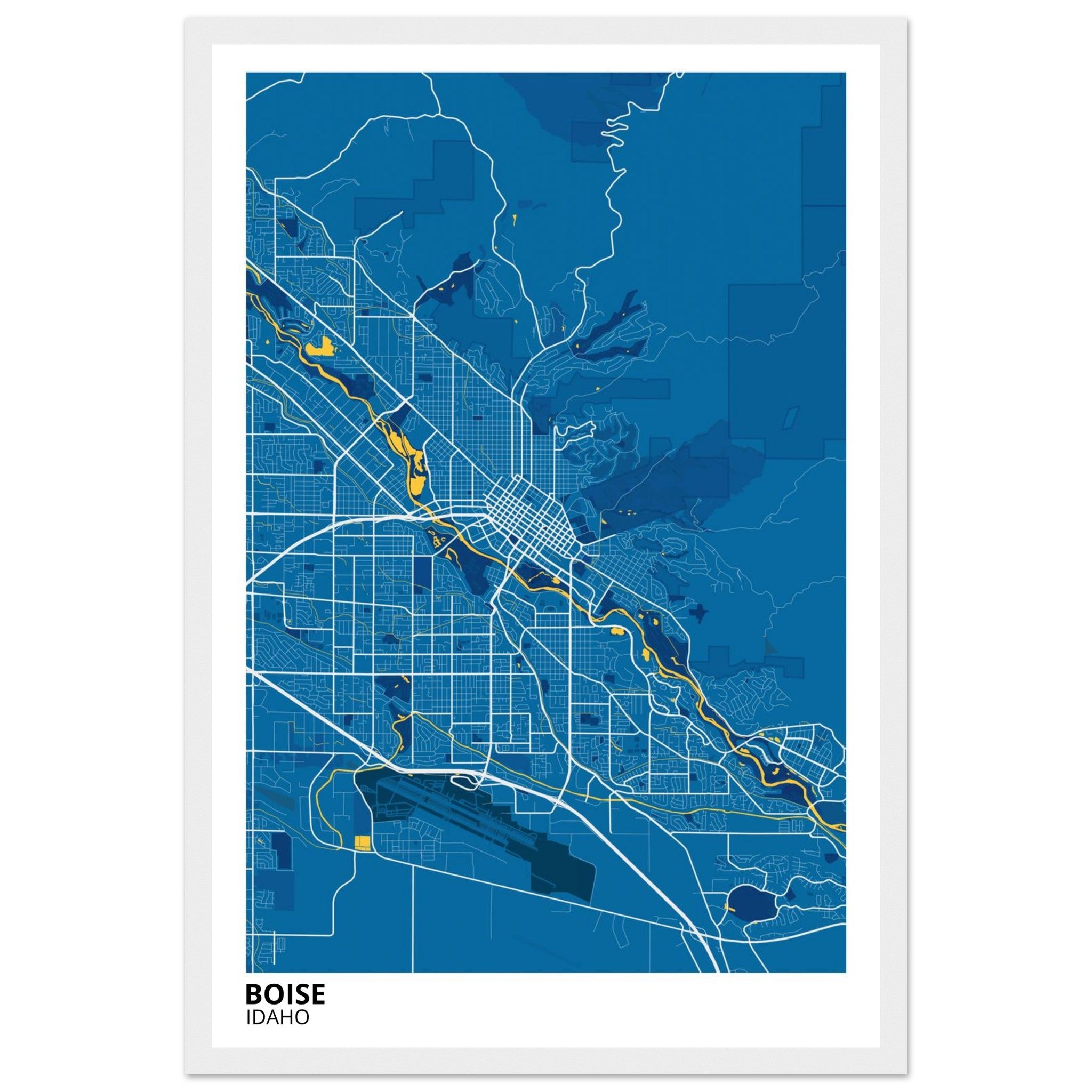 boise map poster print