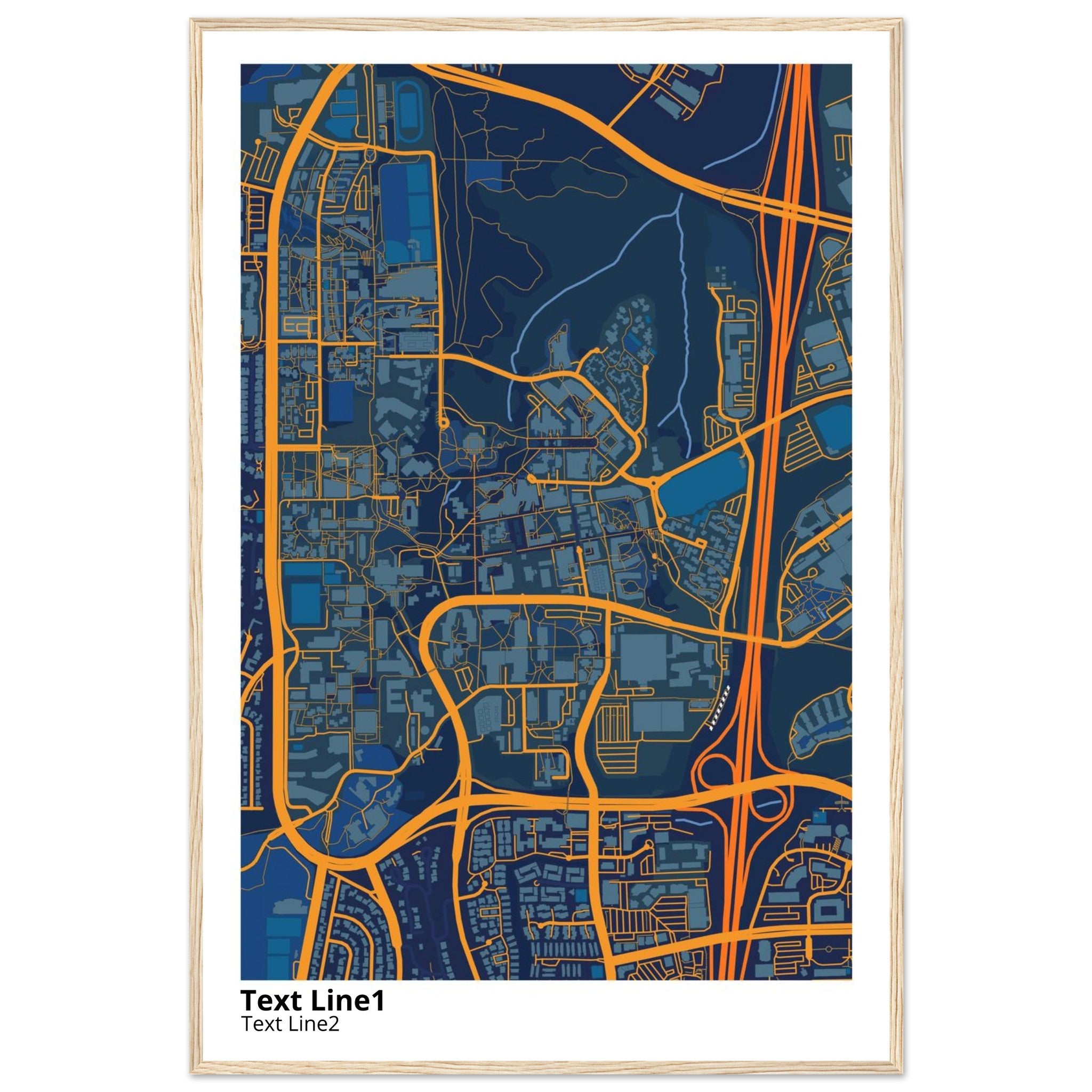 university of california san diego campus map poster