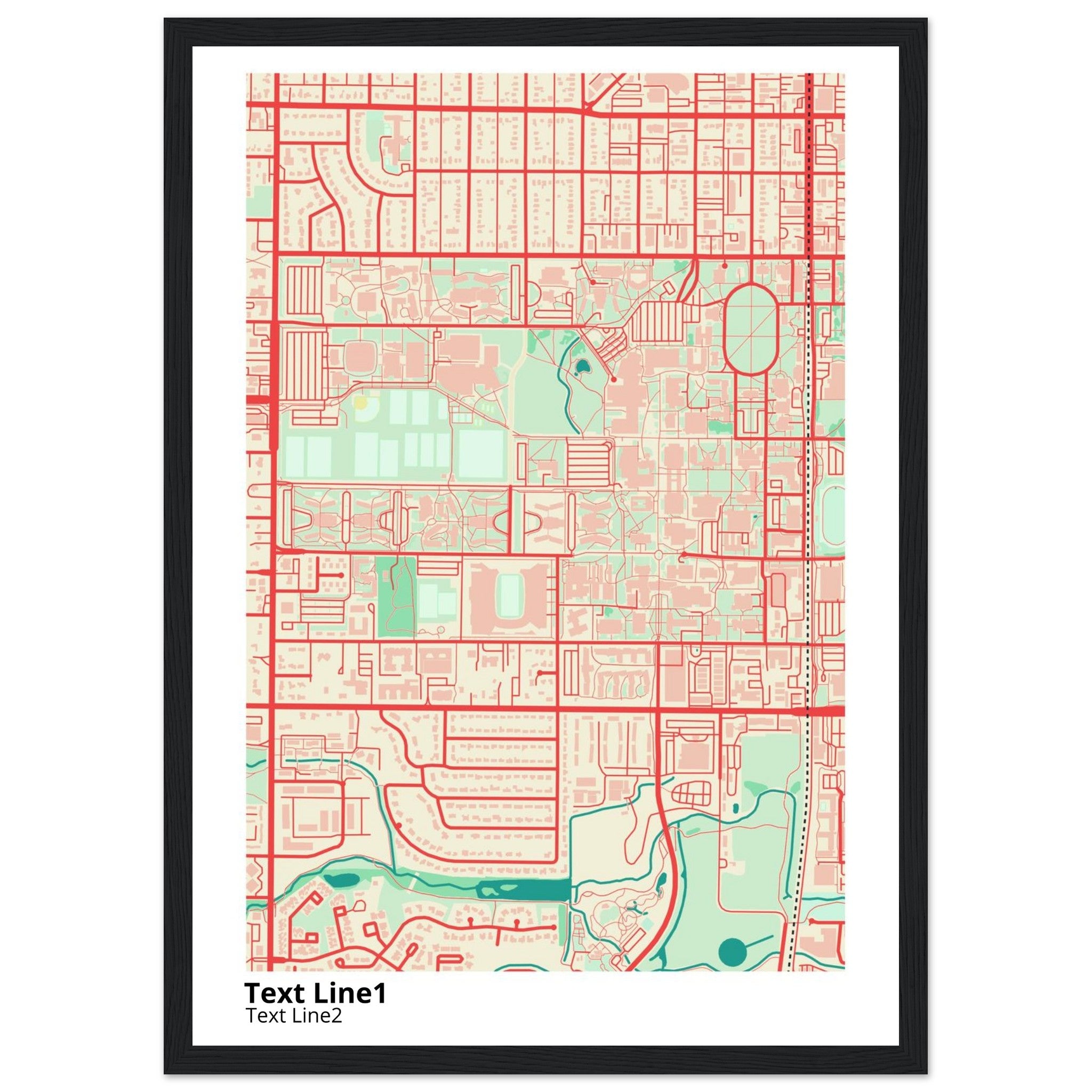 colorado state university fort collins campus map poster