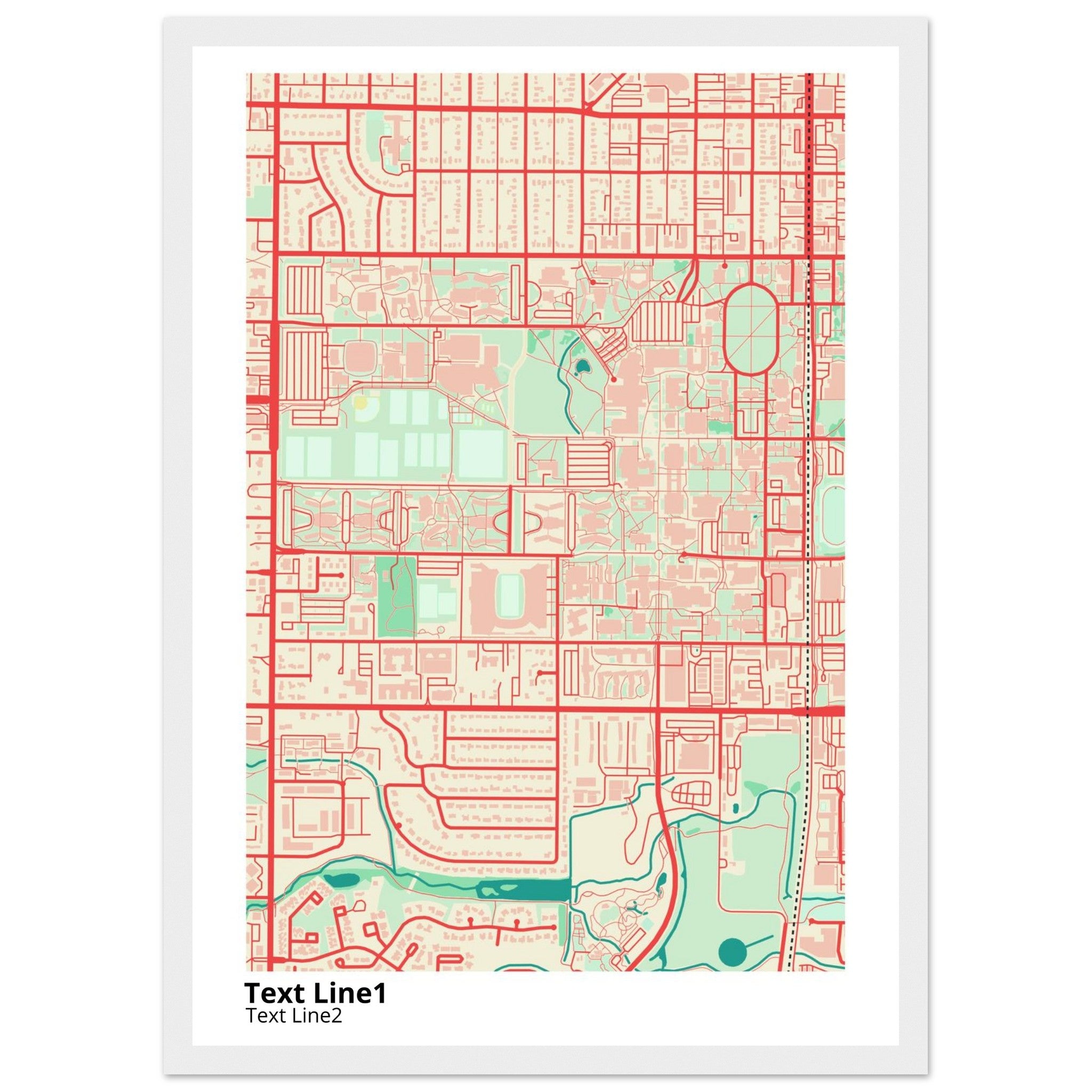colorado state university fort collins campus map poster