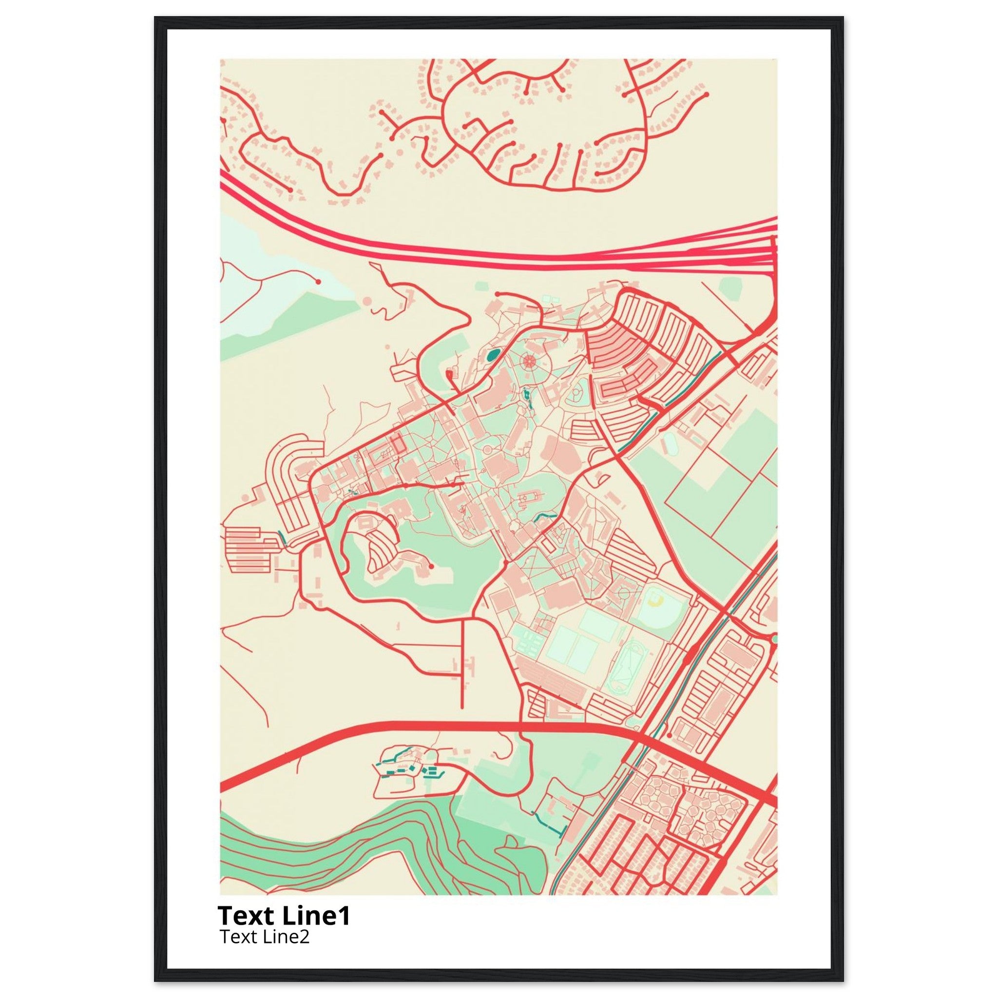 california state polytechnic university campus map poster