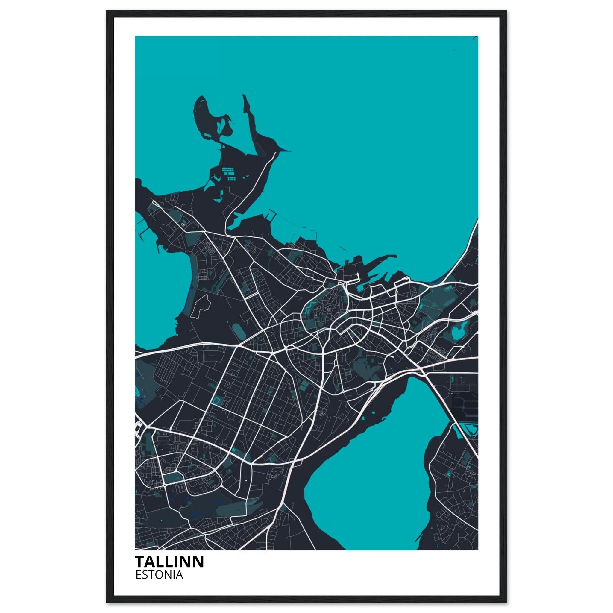 Tallinn Estonia City Map Poster | Custom Map Art Print - Ink And Atlas
