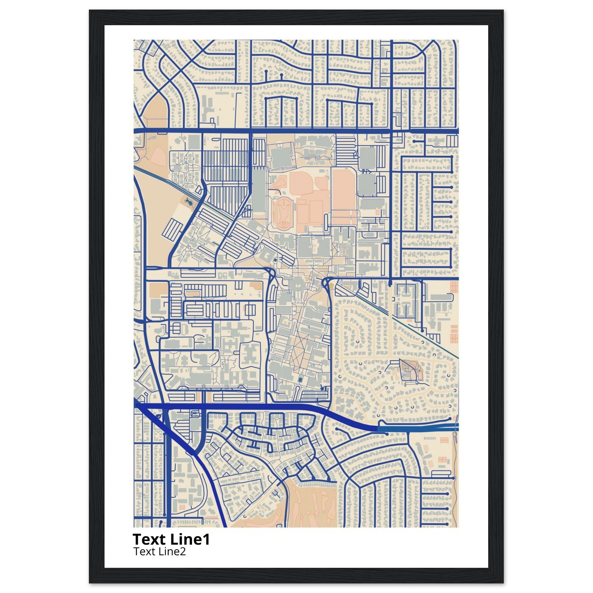 california state university long beach campus map poster