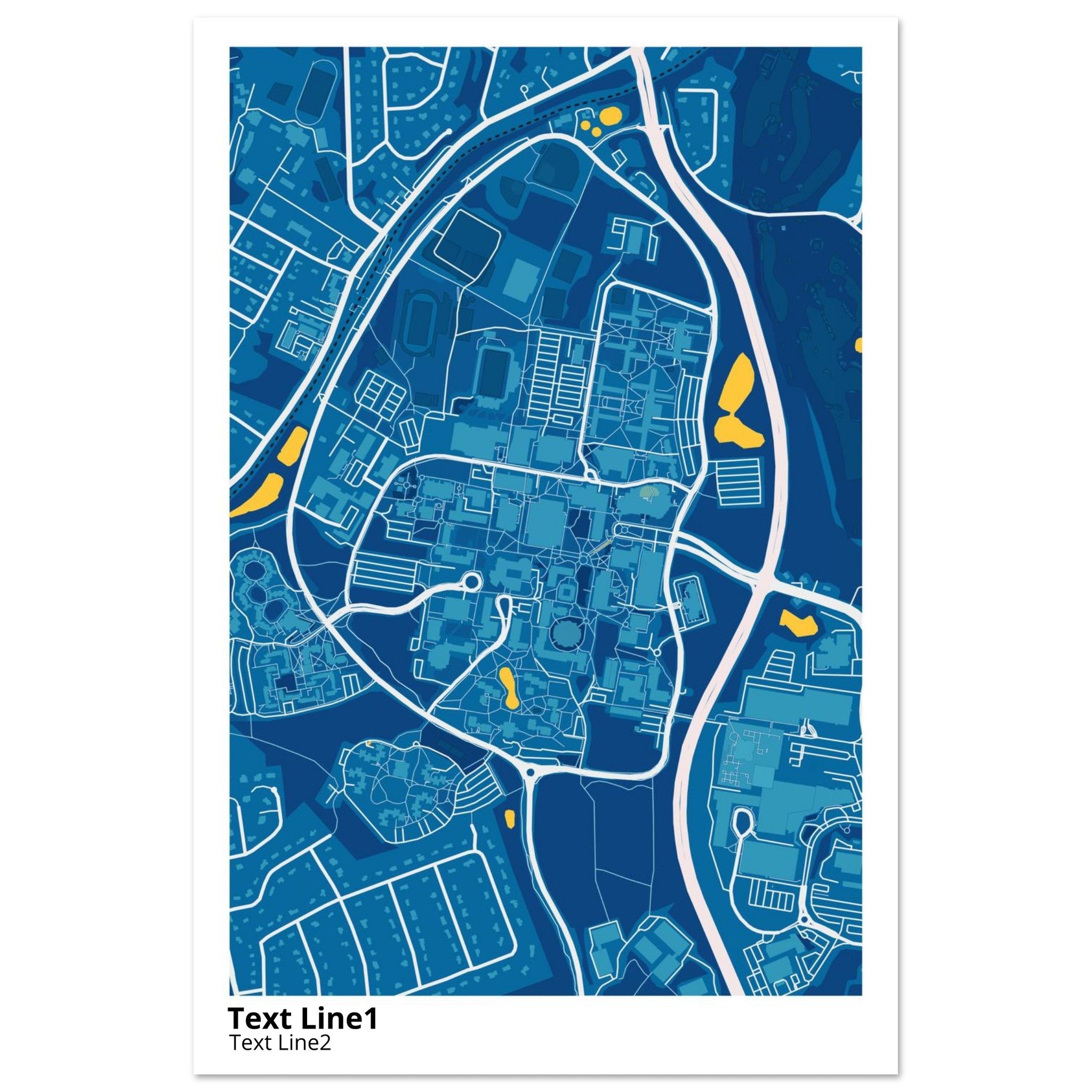 stony brook university campus map poster