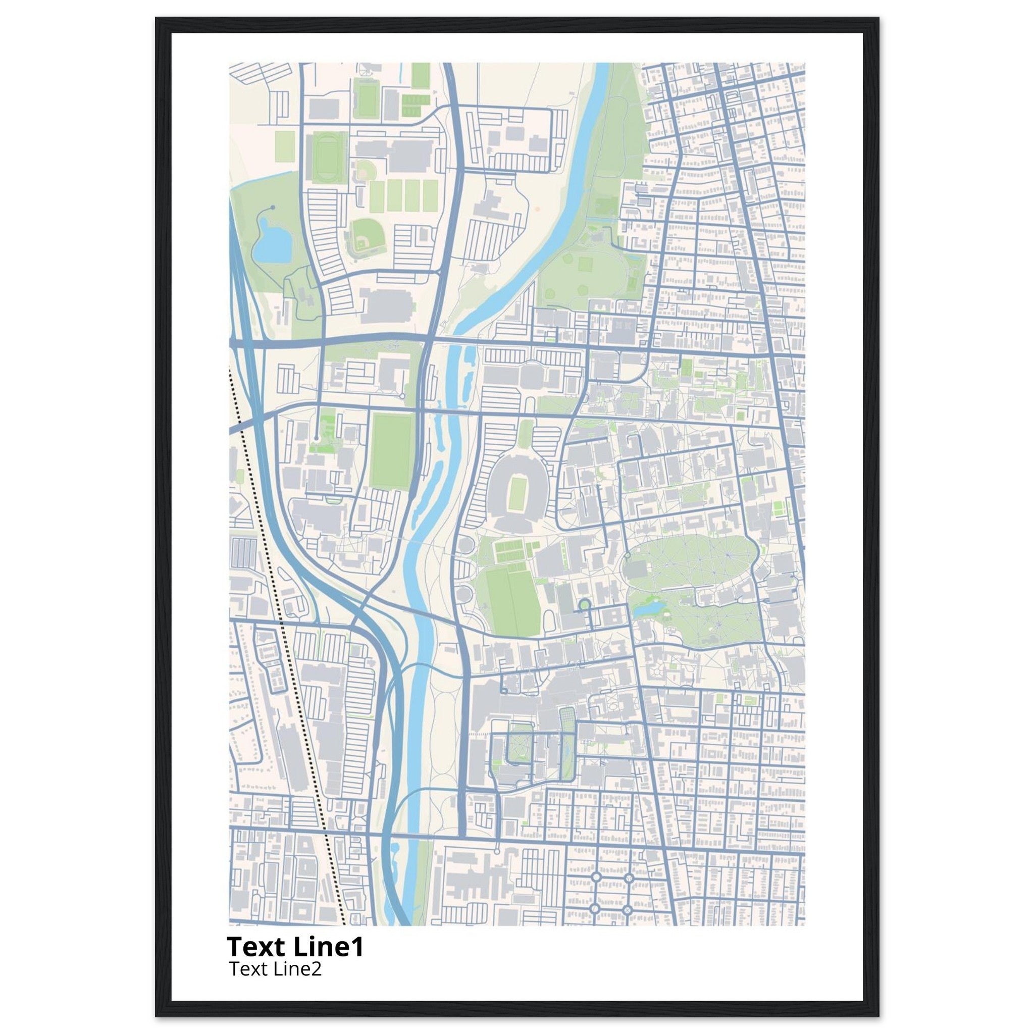 Ohio State University (Main Site) Campus Map Poster | Graduation Gift - Ink And Atlas