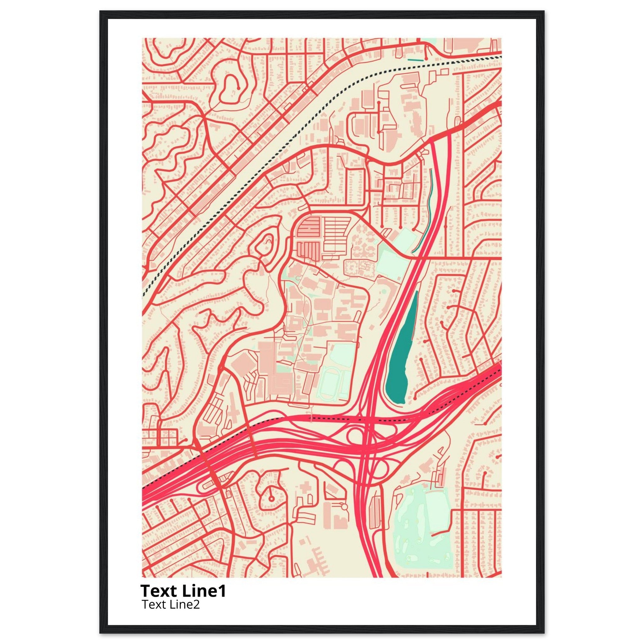 california state university los angeles campus map poster