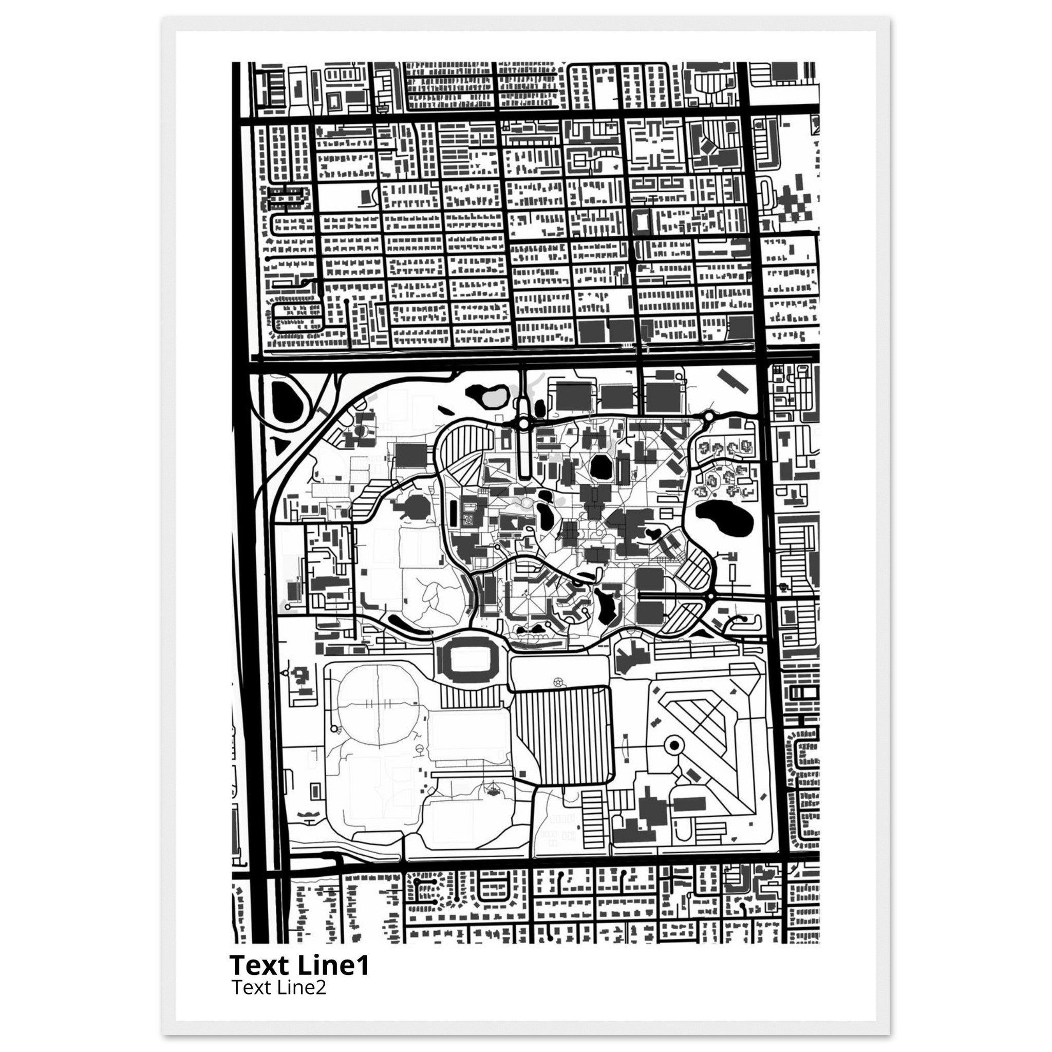 florida international university campus map poster