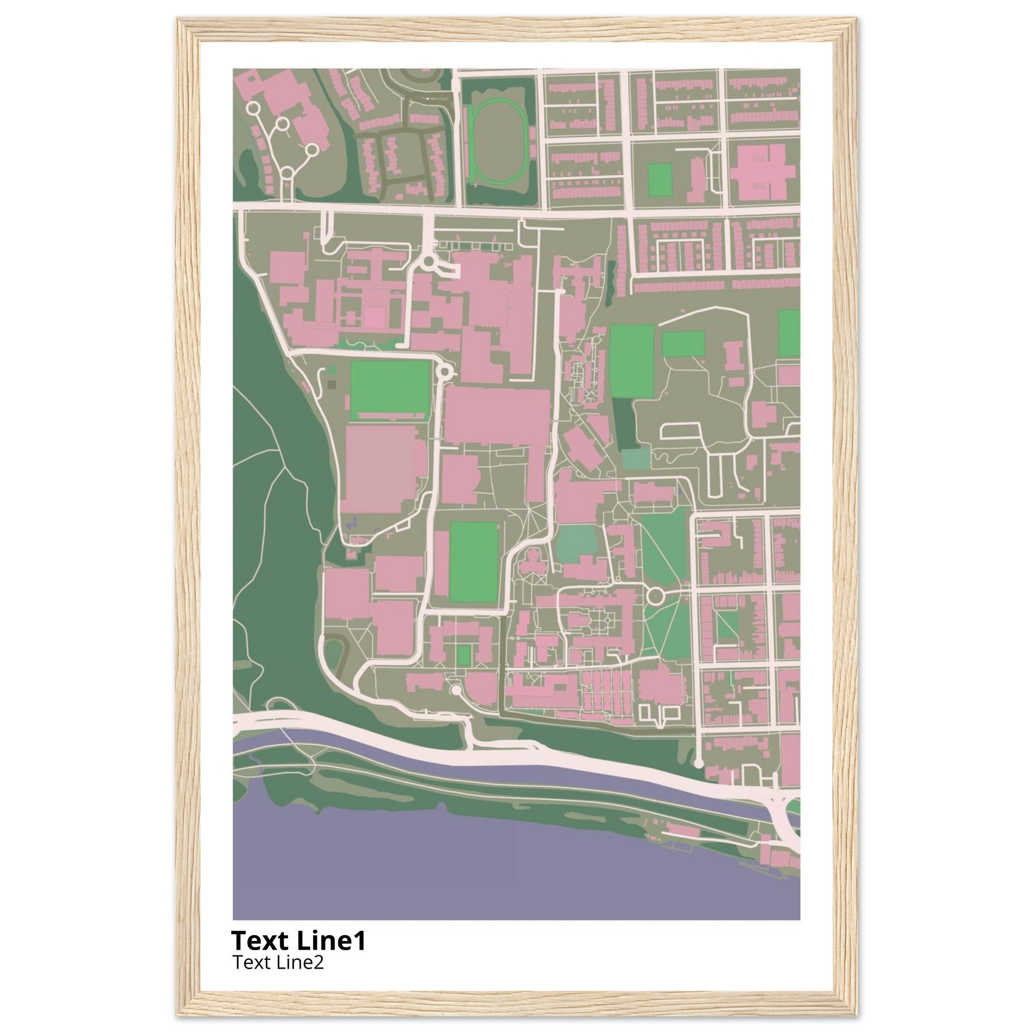 georgetown university campus map poster