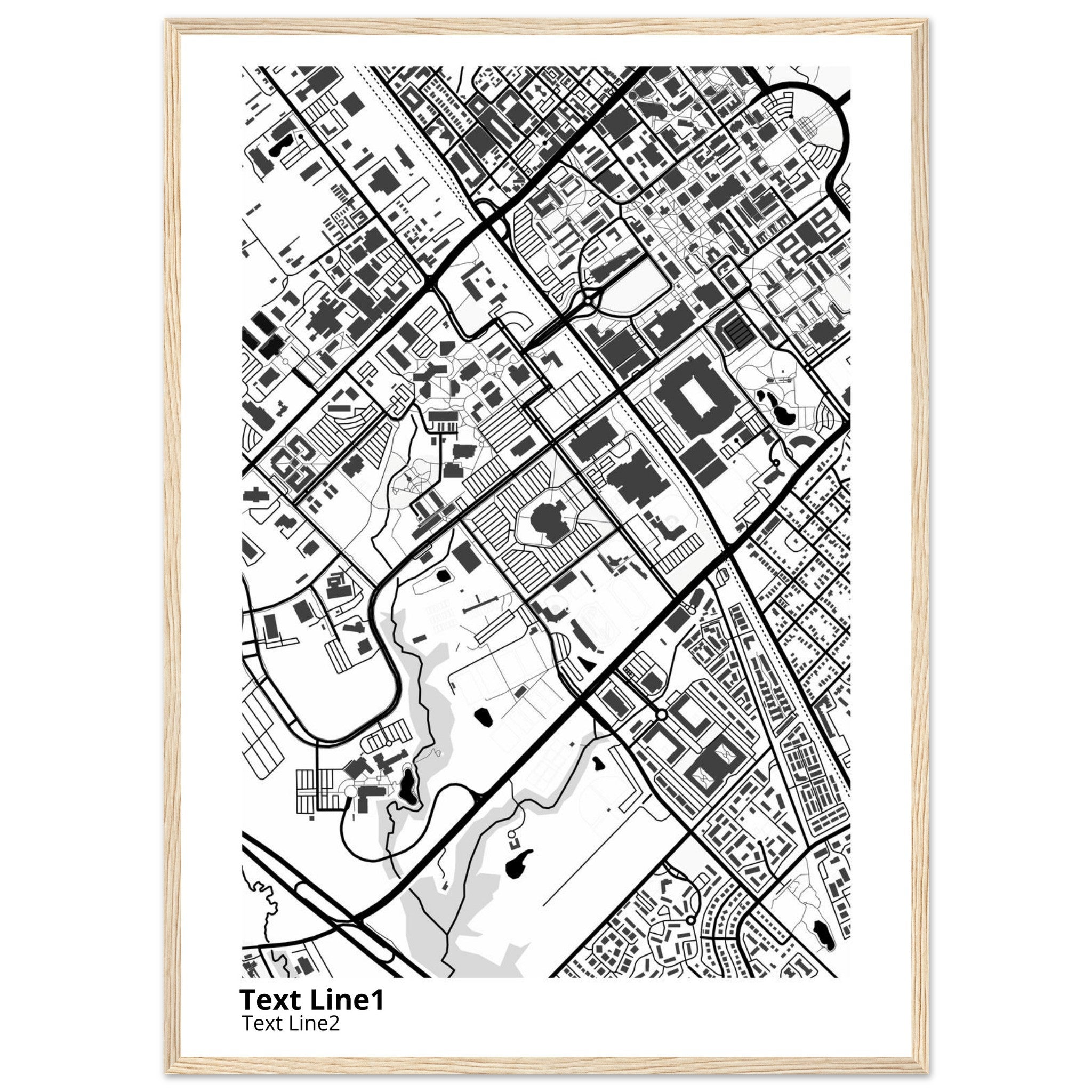 Texas A&M University (College Station) Campus Poster | Graduation Gift - Ink And Atlas