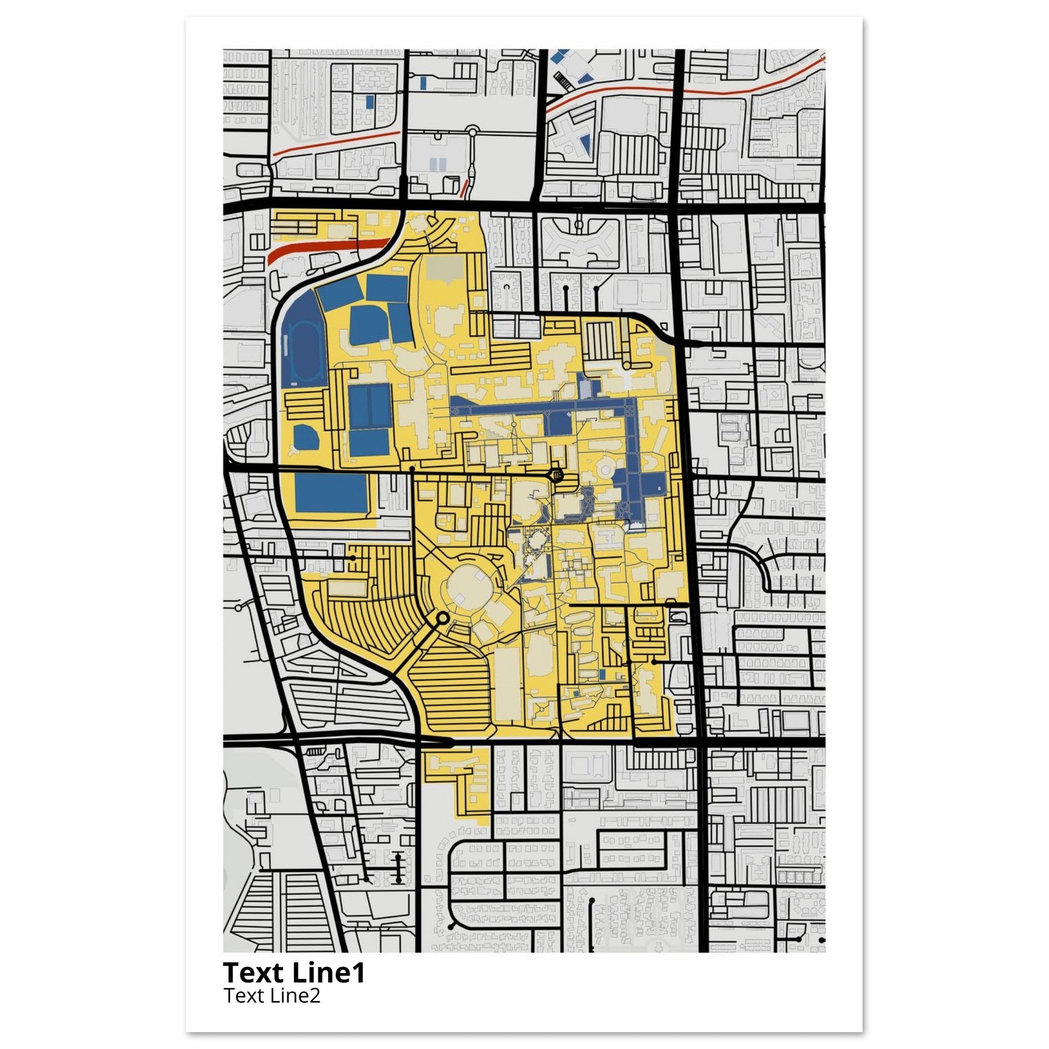 university of nevada las vegas campus map poster