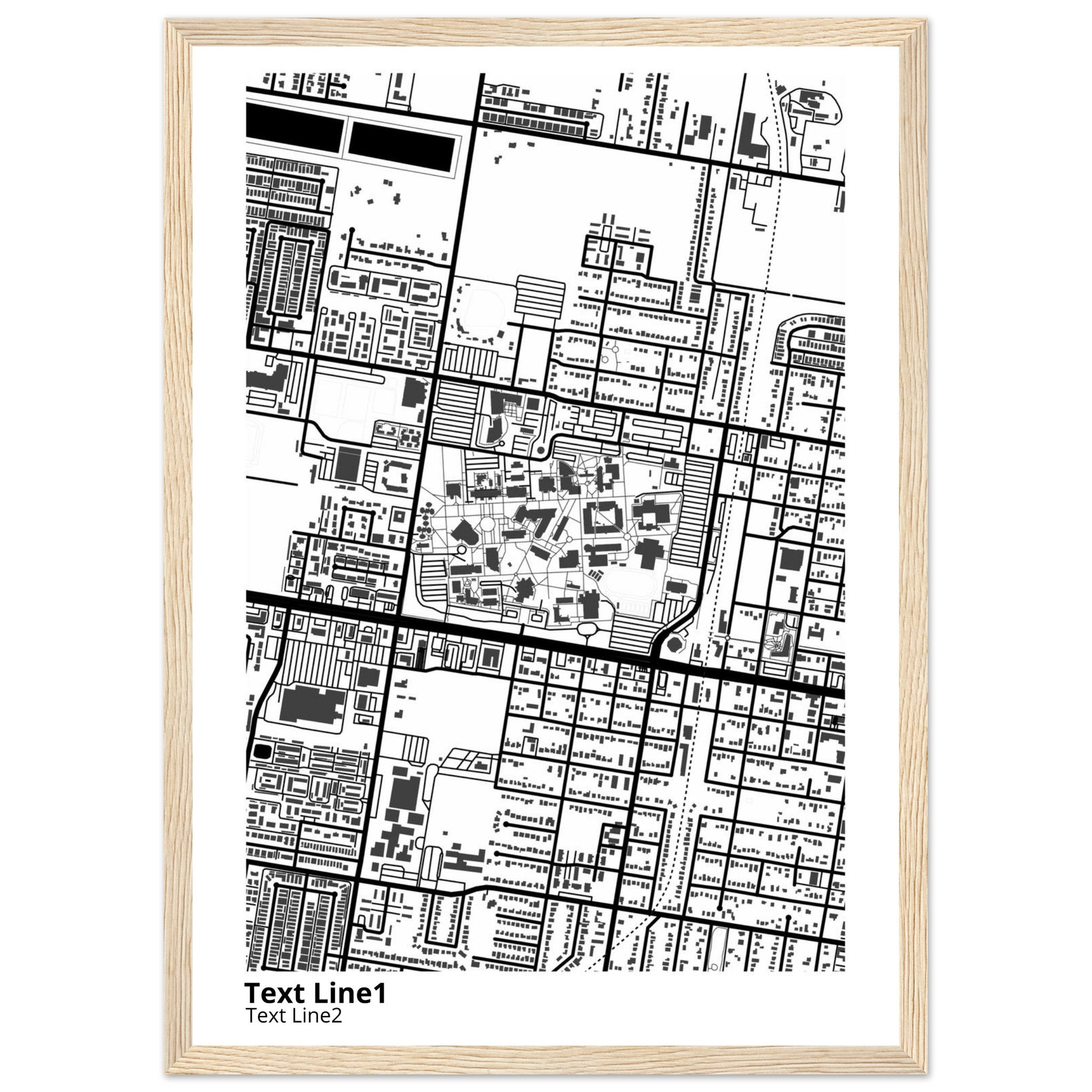 University of Texas Rio Grande Valley Campus Map Poster | Alumni Gift - Ink And Atlas