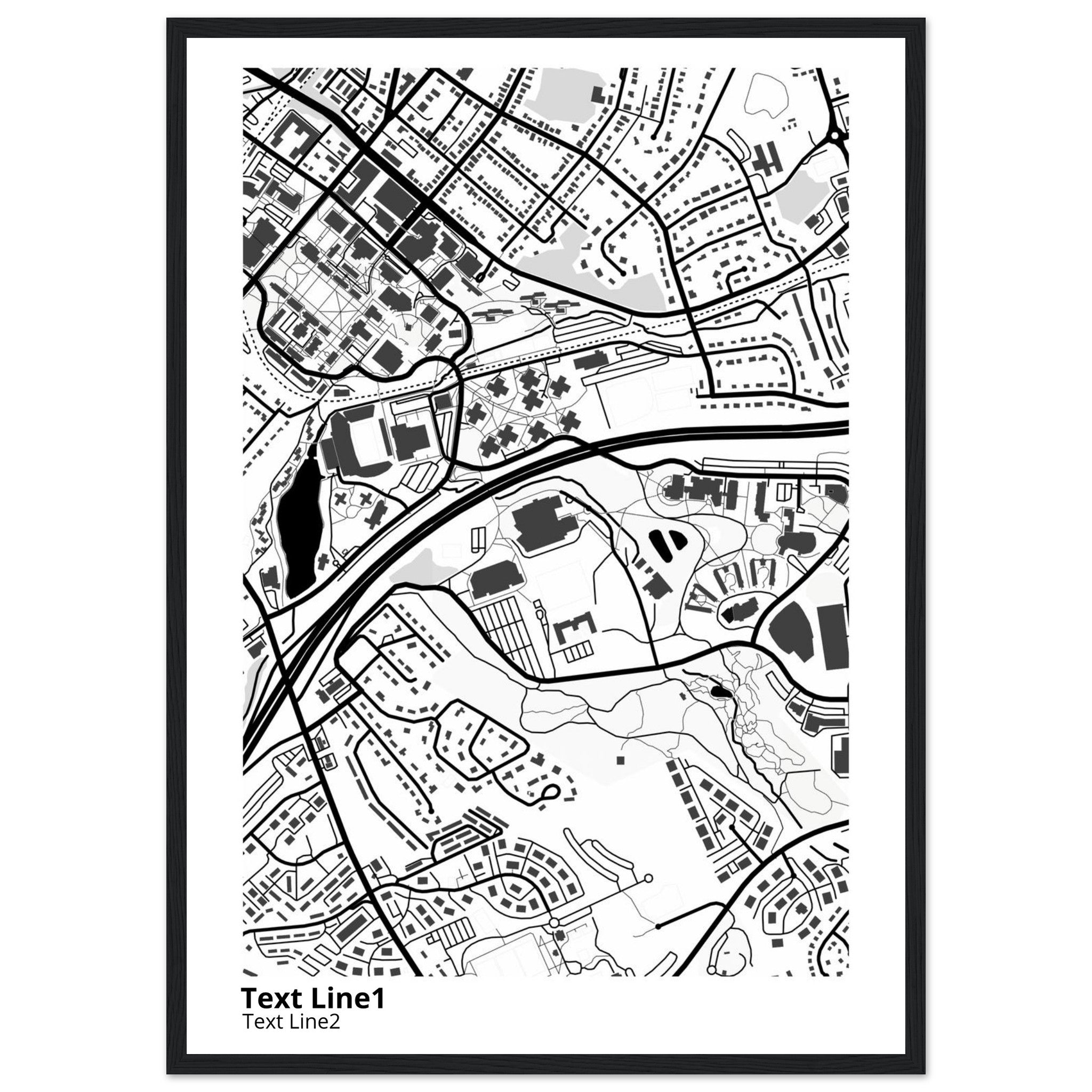 James Madison University Virginia Campus Map Poster | Graduation Gift - Ink And Atlas
