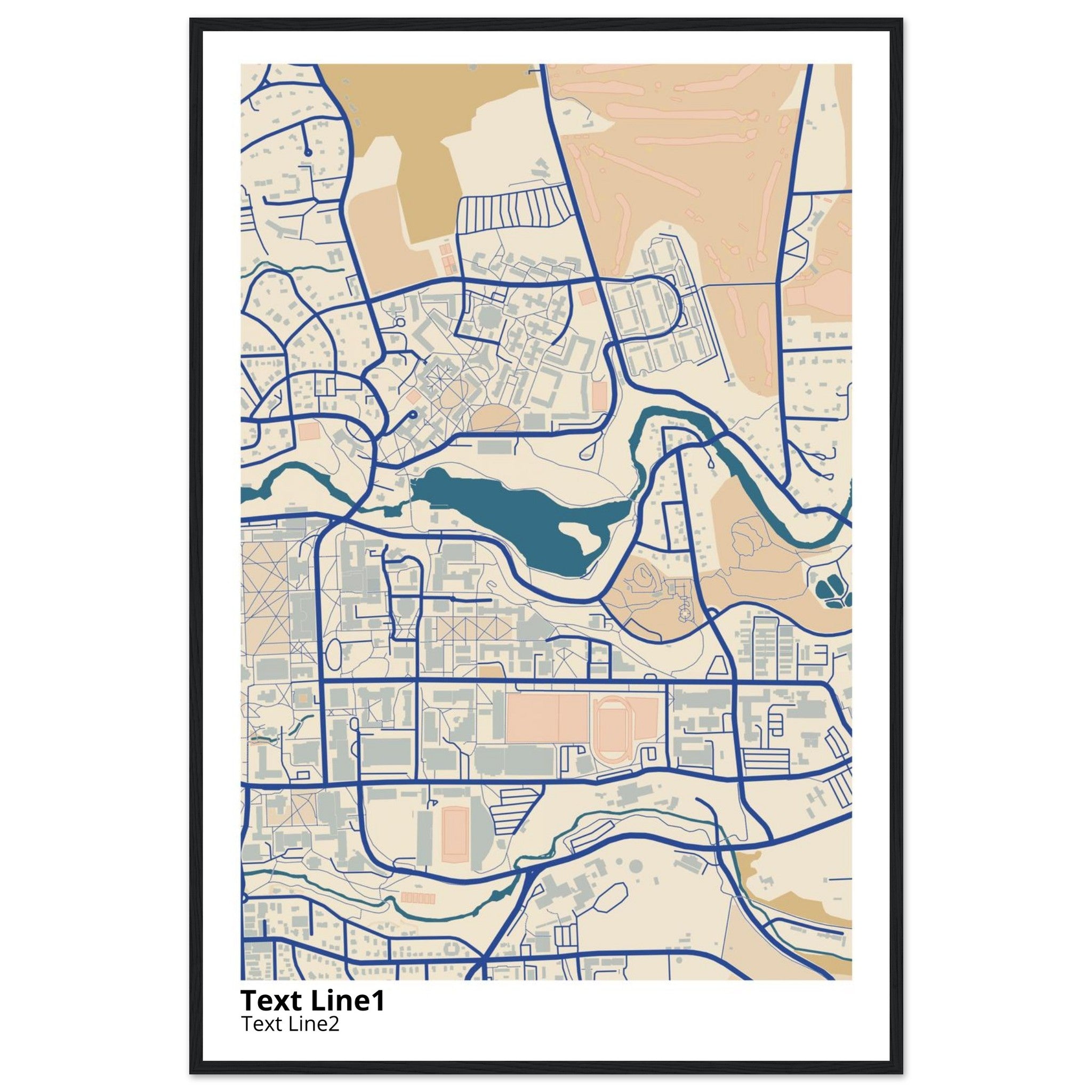 cornell university campus map poster