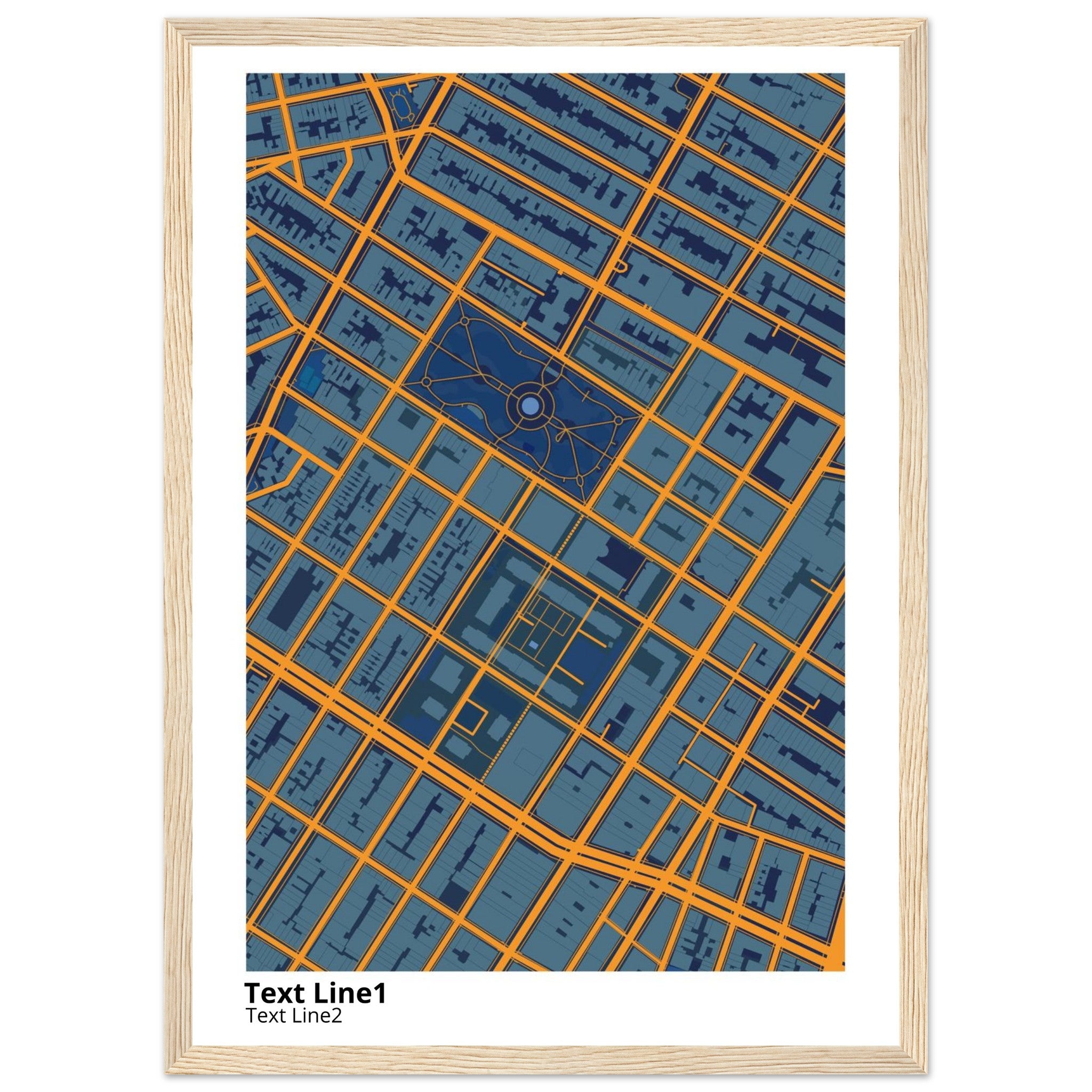 new york university campus map poster