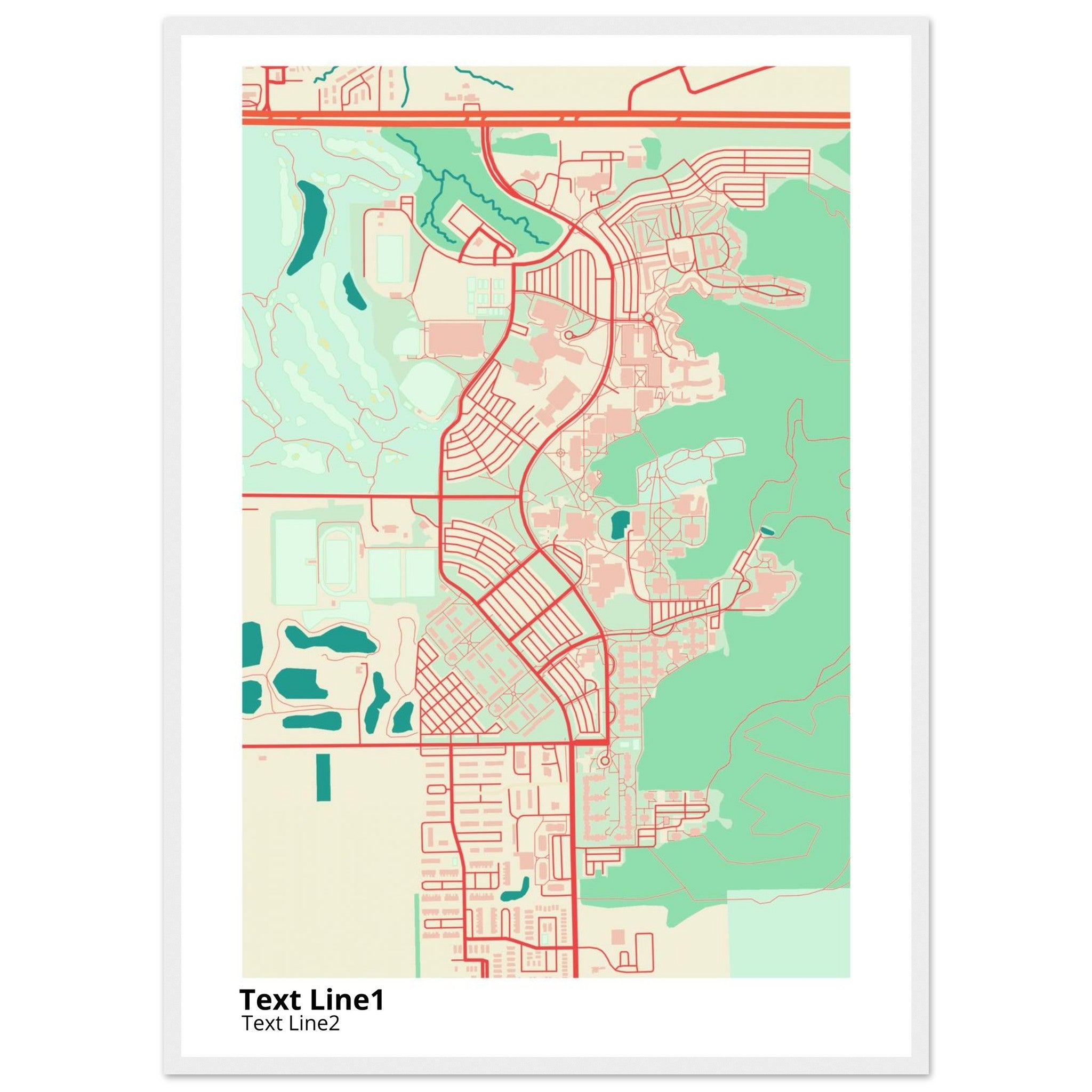 grand valley state university campus map poster