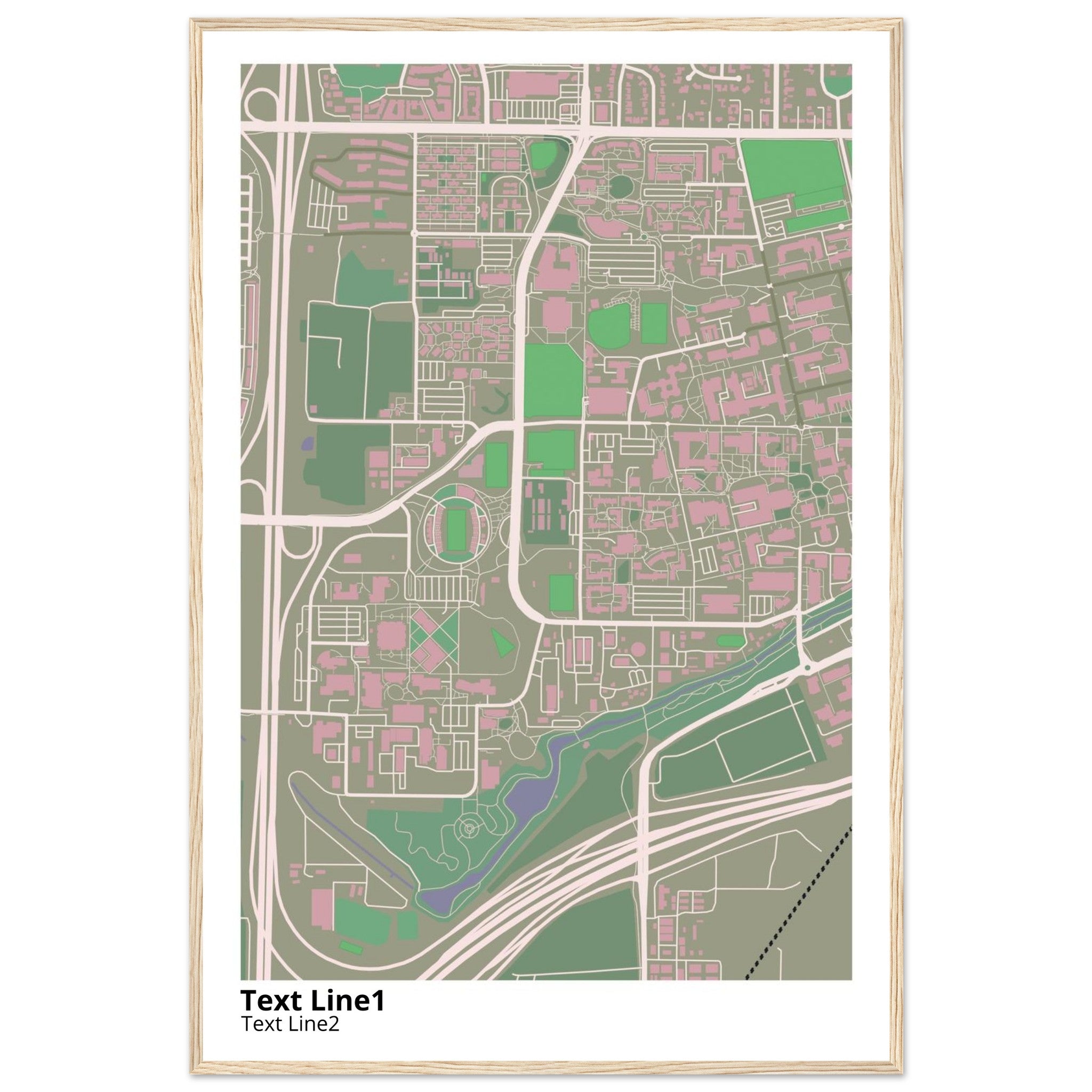 university of california davis campus map poster