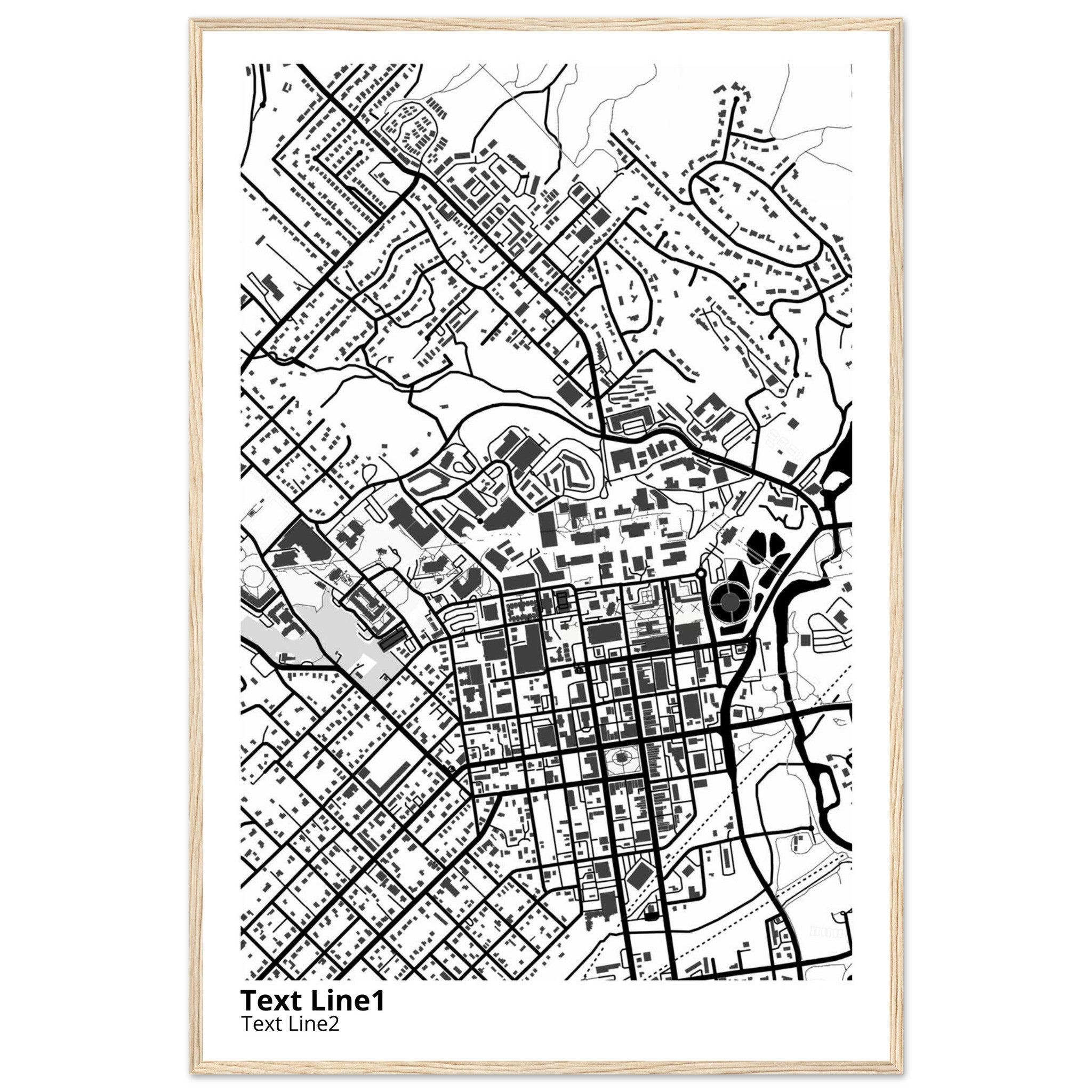 Texas State University Campus Map Poster | Graduation Gift - Ink And Atlas