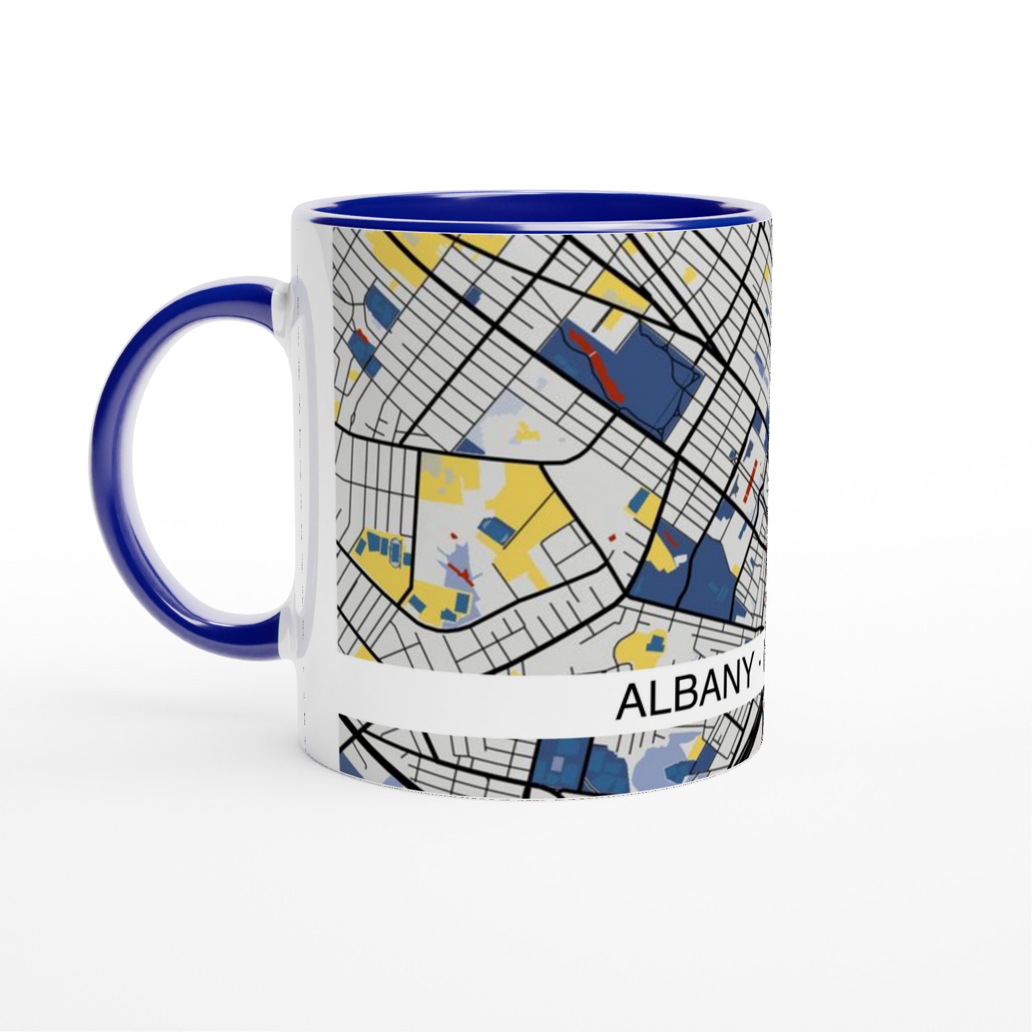 albany modern city map mug 11oz