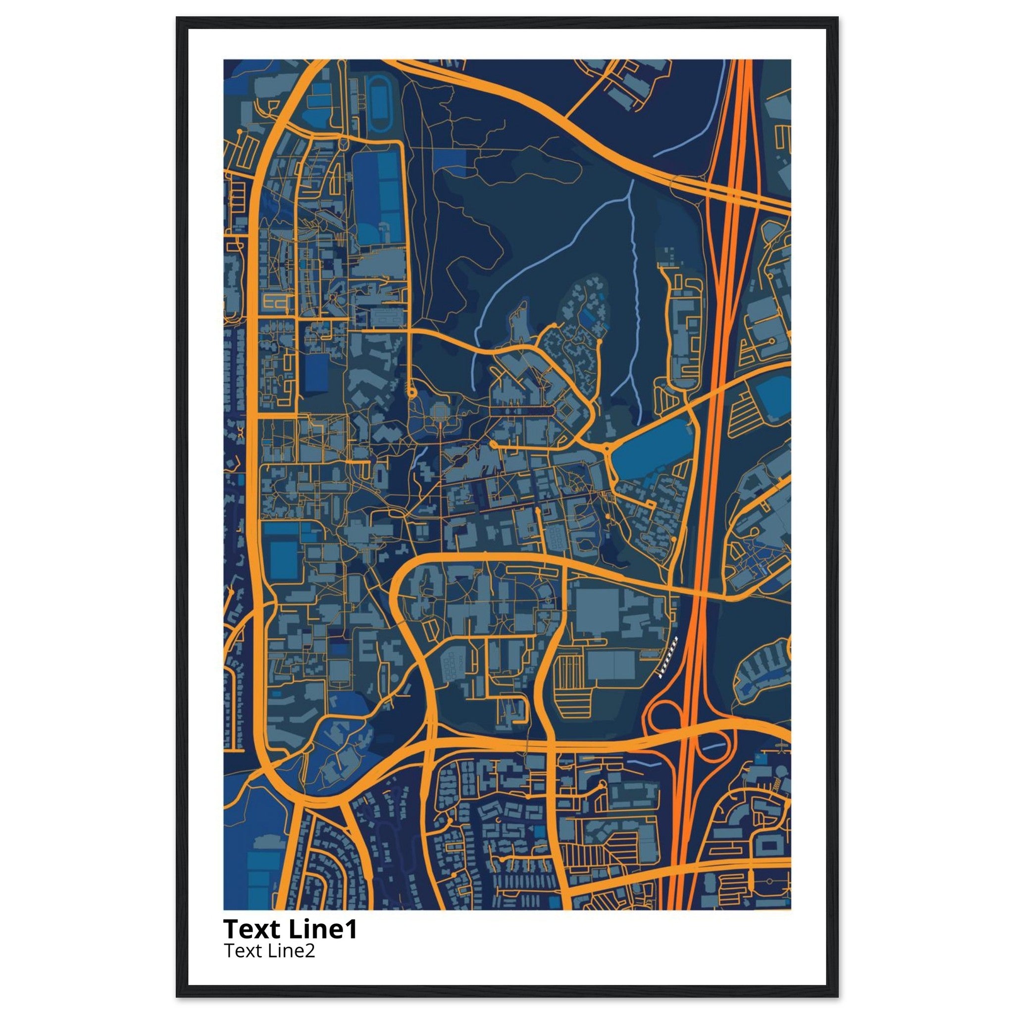 university of california san diego campus map poster