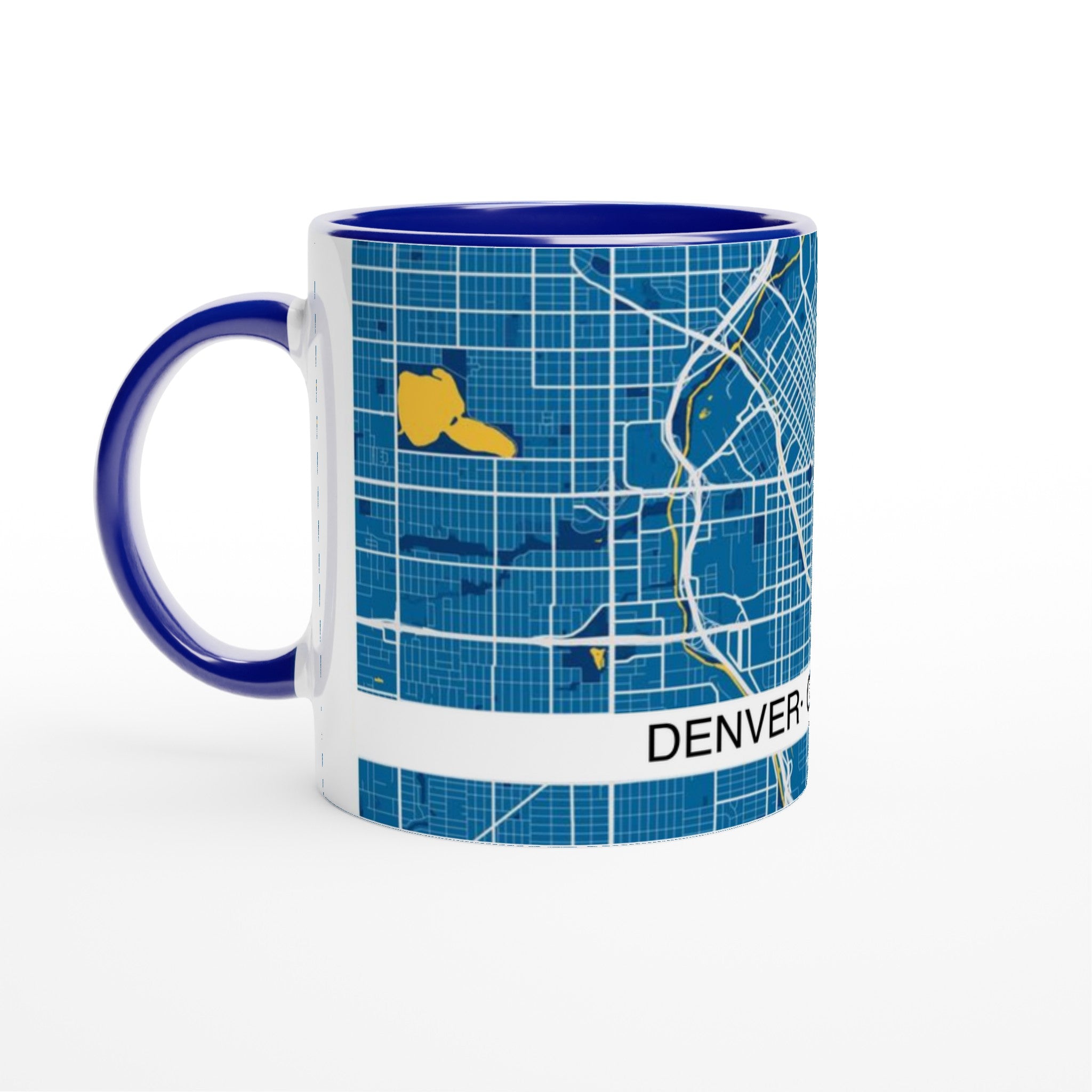 denver colorado modern city map mug 11oz