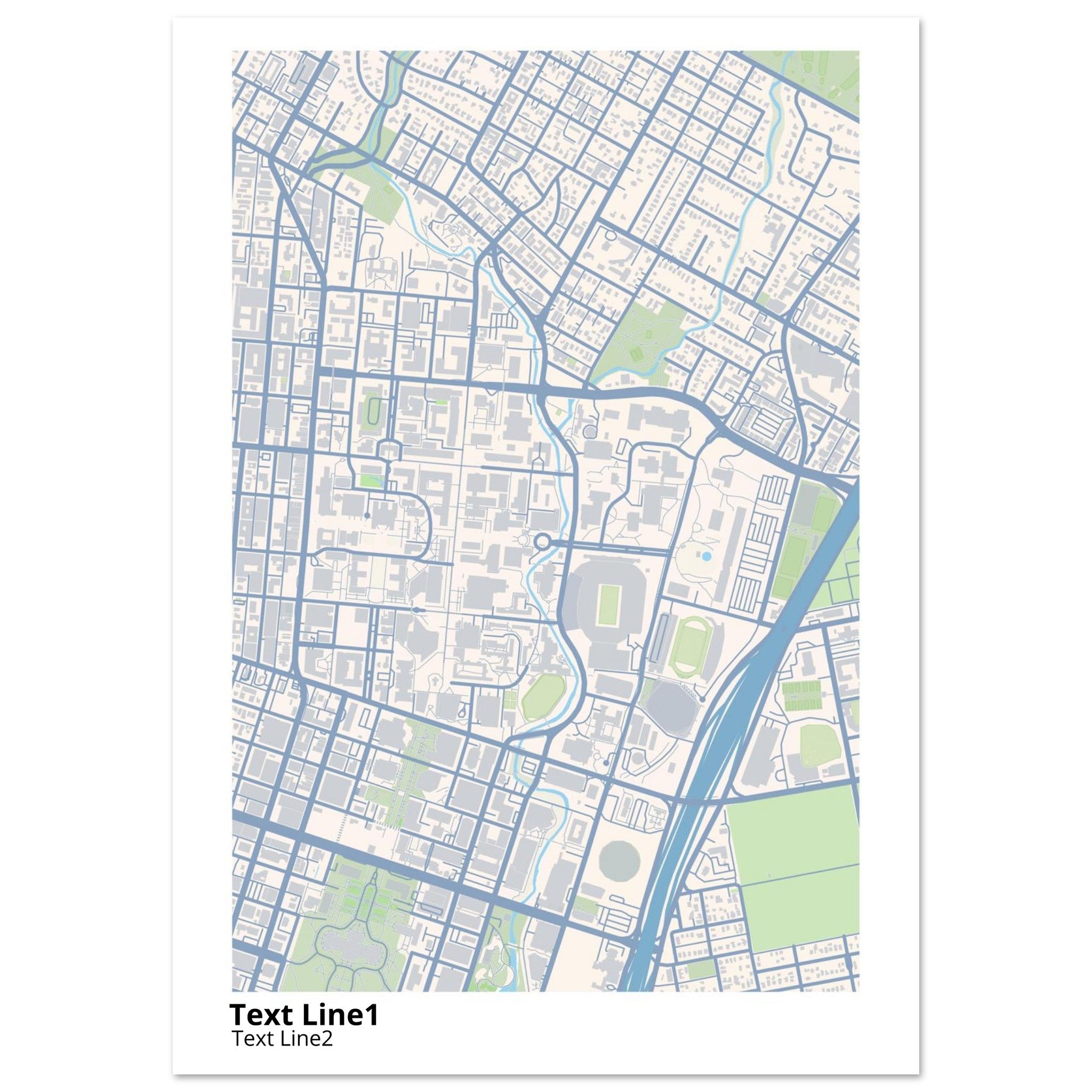 University of Texas at Austin Campus Map Poster | Graduation Gift - Ink And Atlas