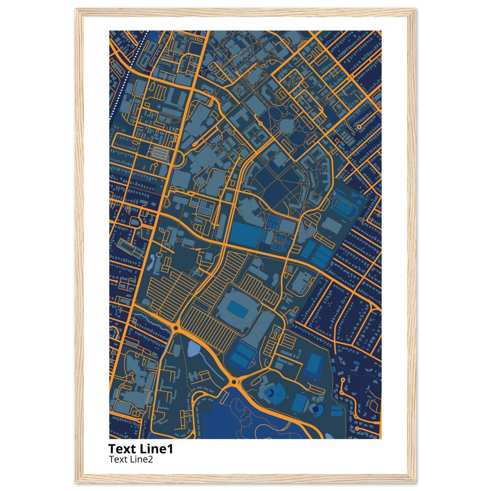 university of kentucky campus map poster