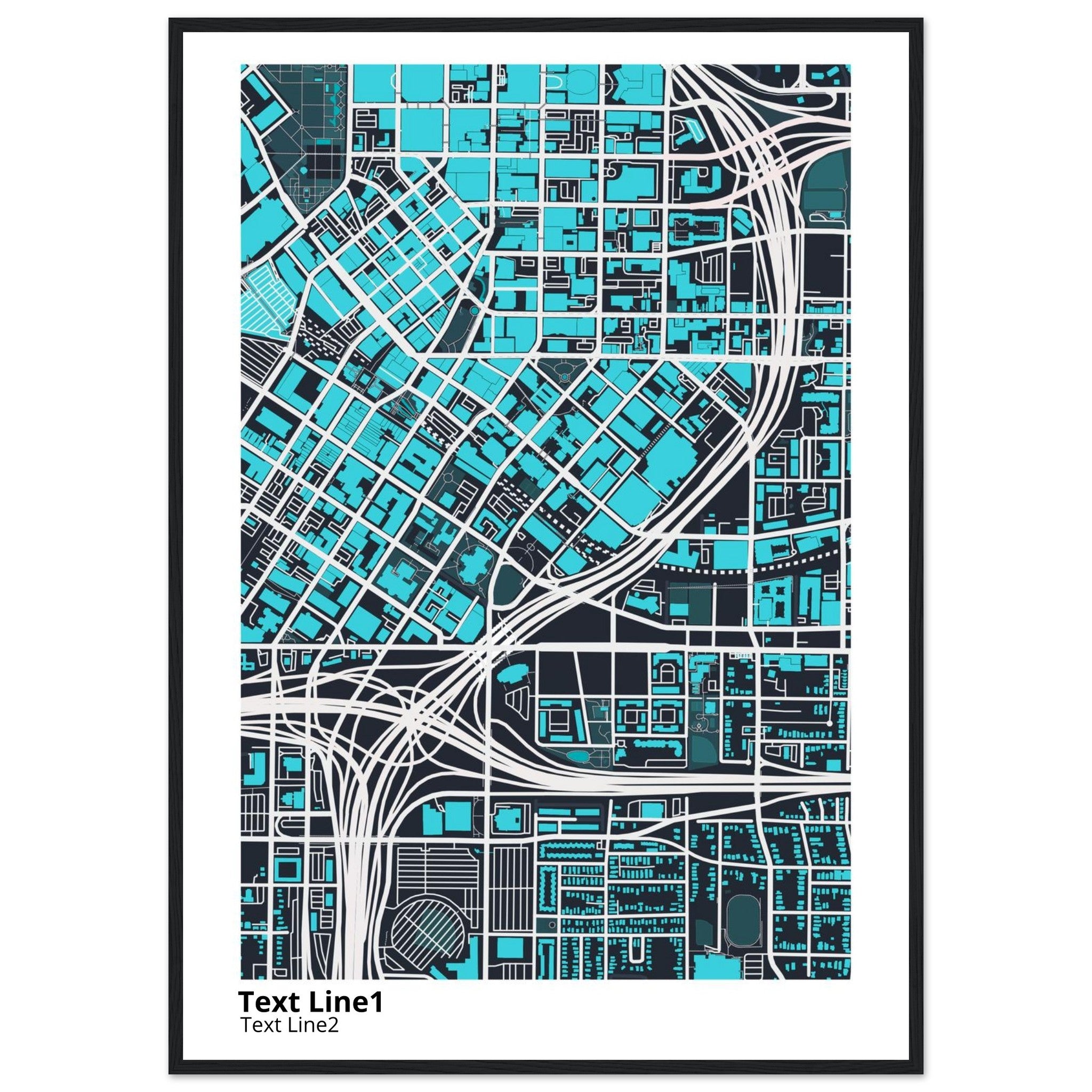 georgia state university campus map poster