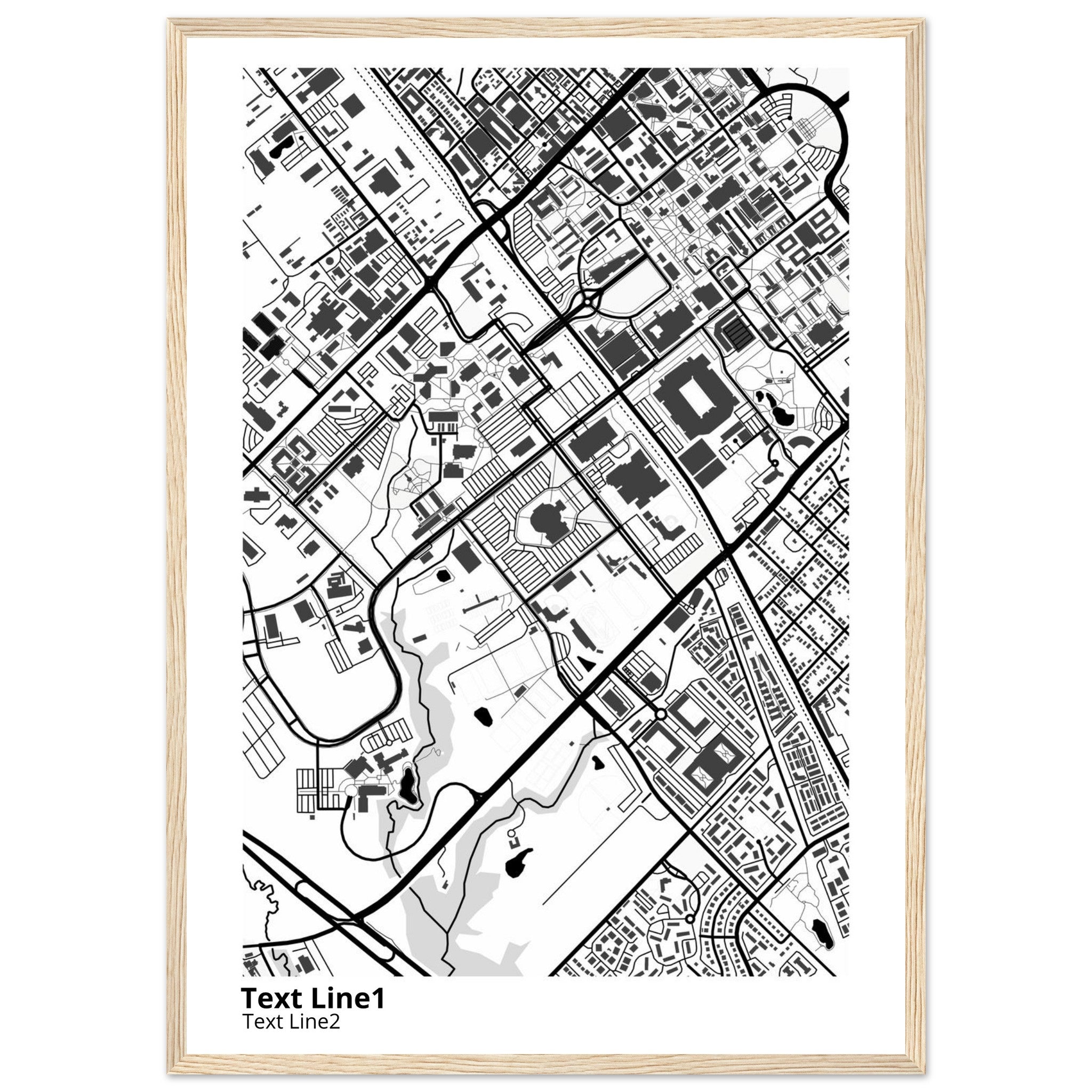Texas A&M University (College Station) Campus Poster | Graduation Gift - Ink And Atlas