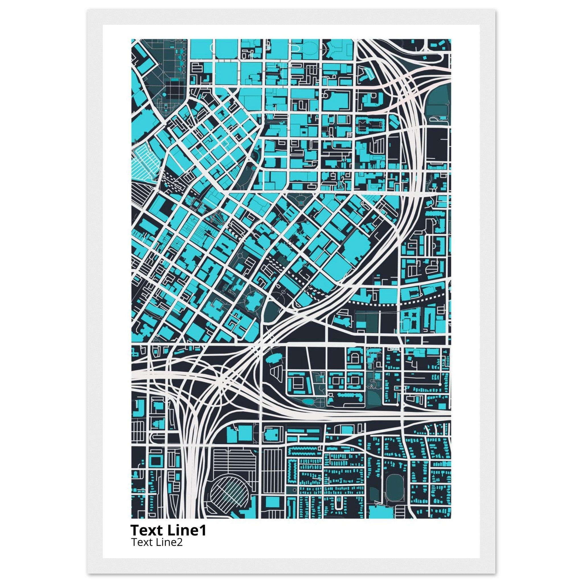 georgia state university campus map poster