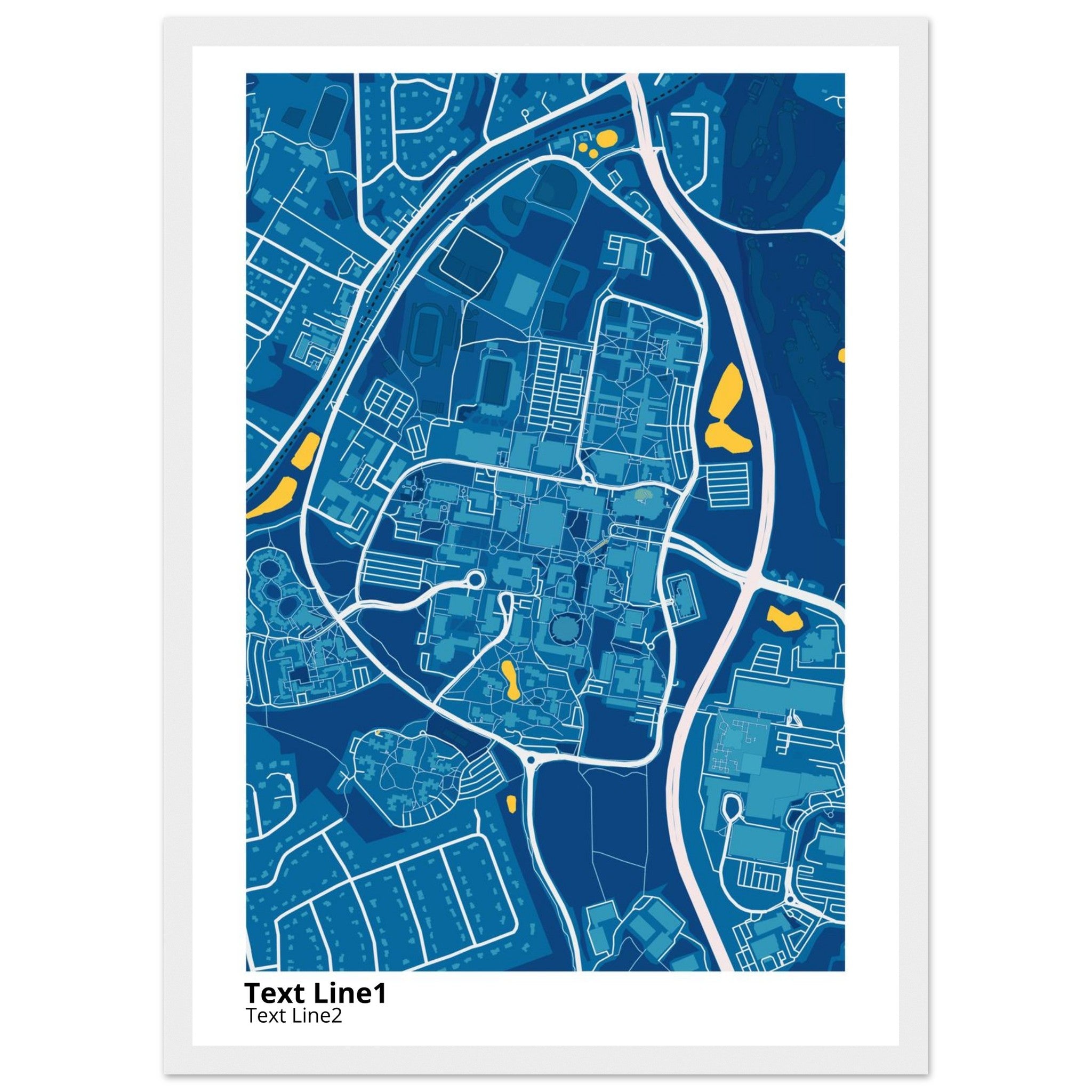 stony brook university campus map poster