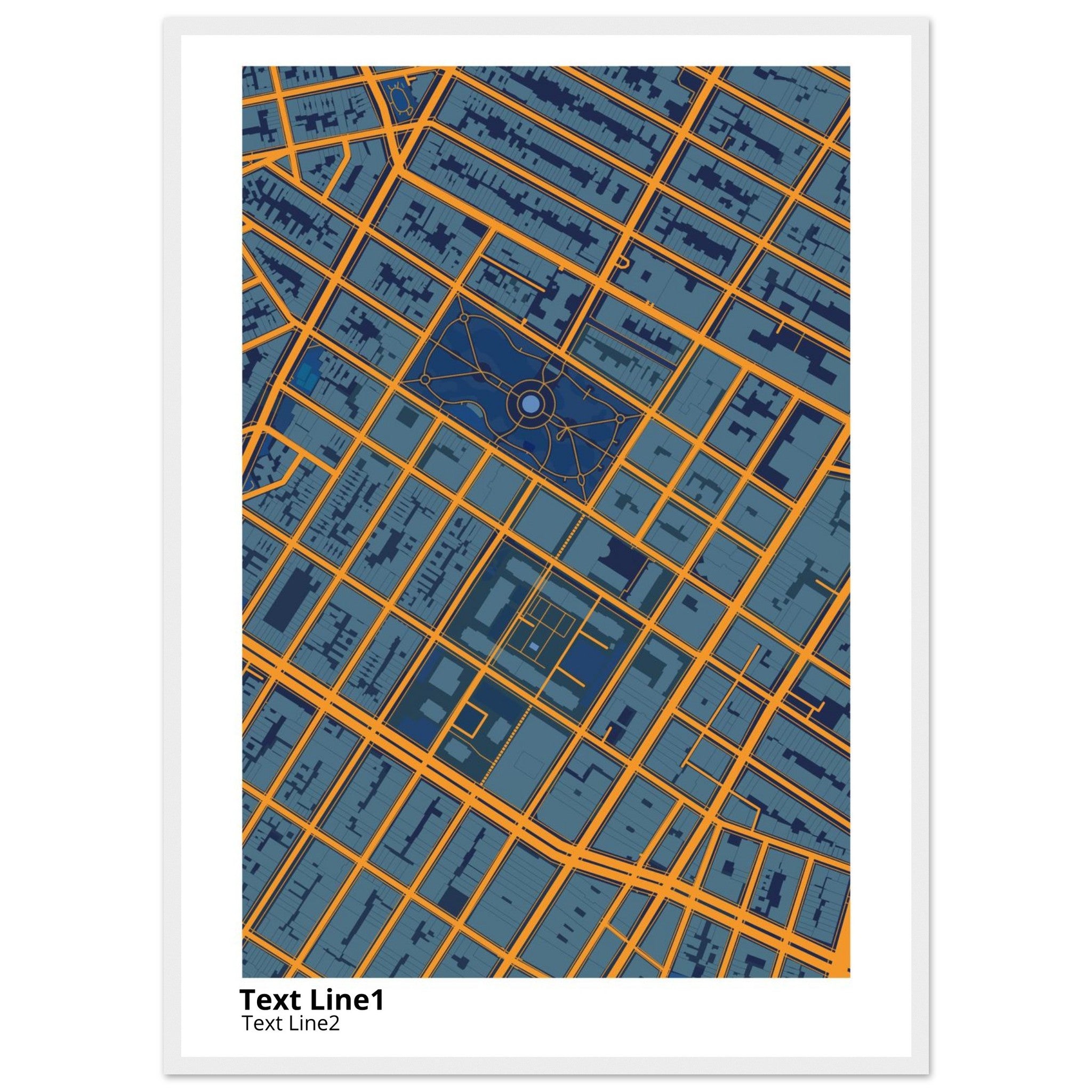 new york university campus map poster