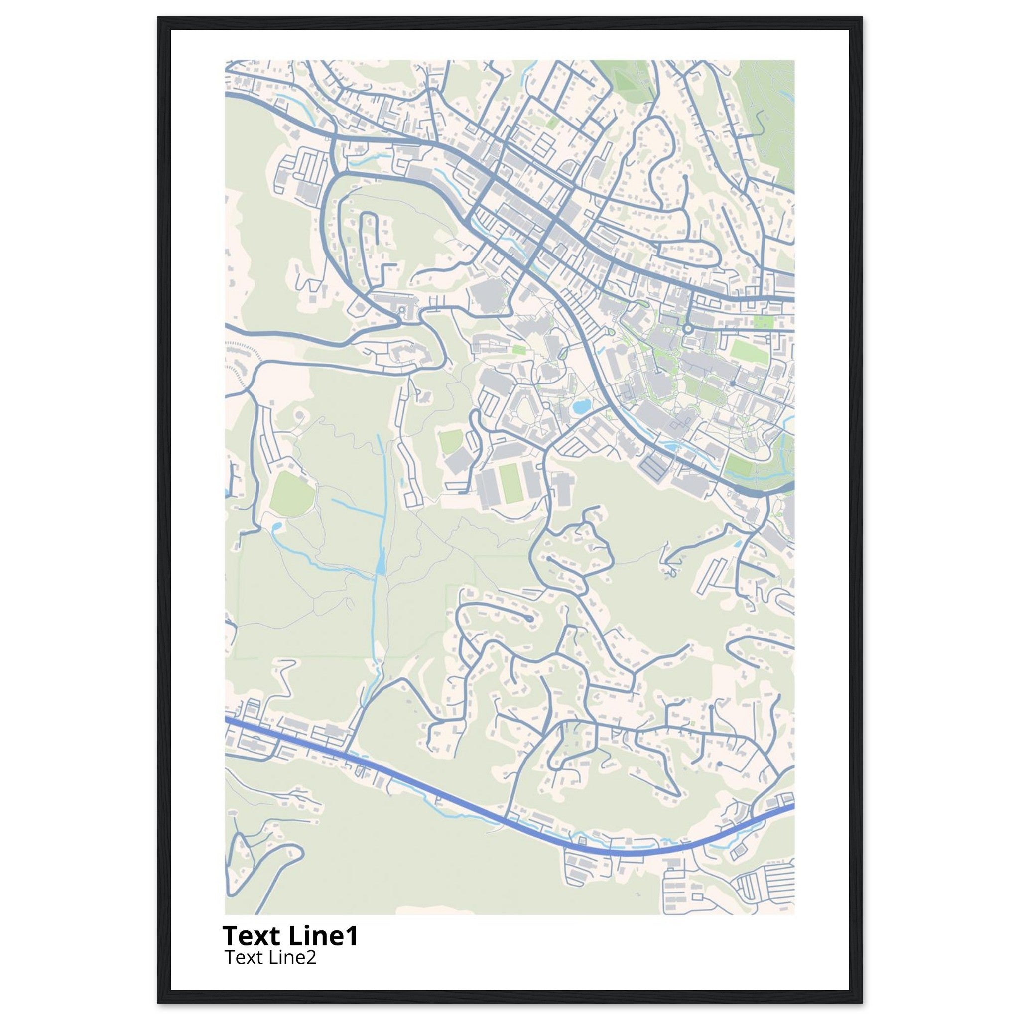 Appalachian State University NC Campus Map Poster | Graduation Gift - Ink And Atlas