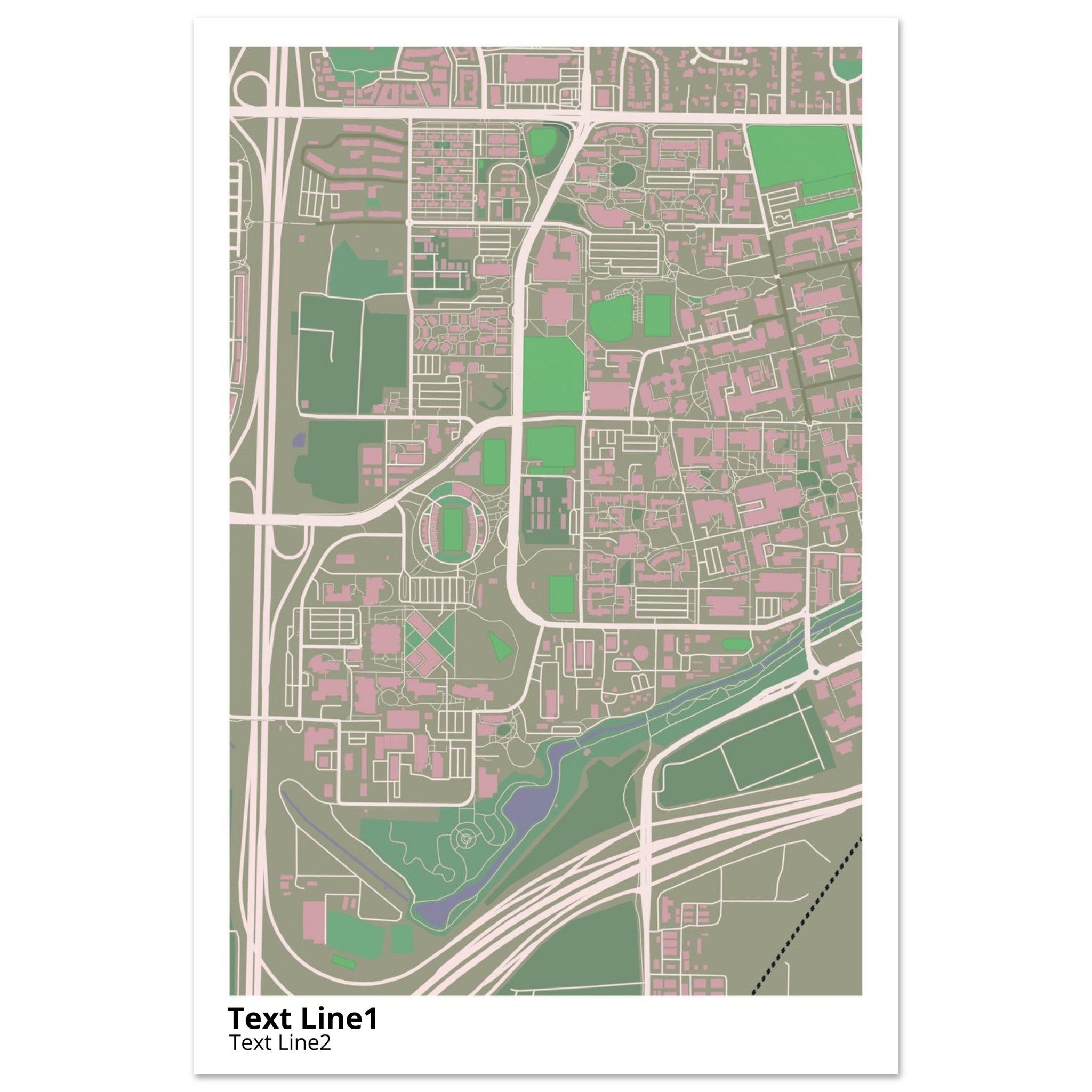 university of california davis campus map poster