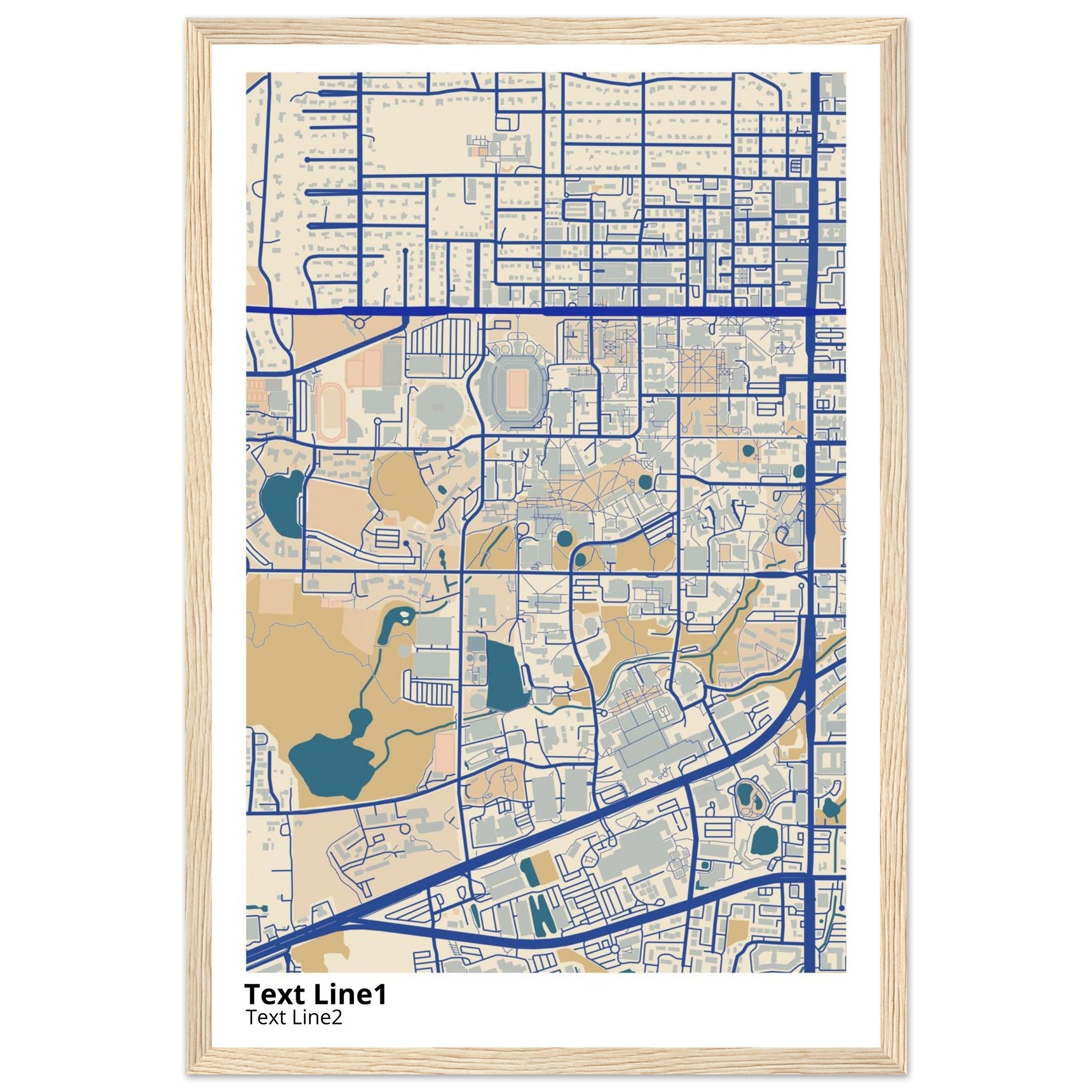 university of florida campus map poster