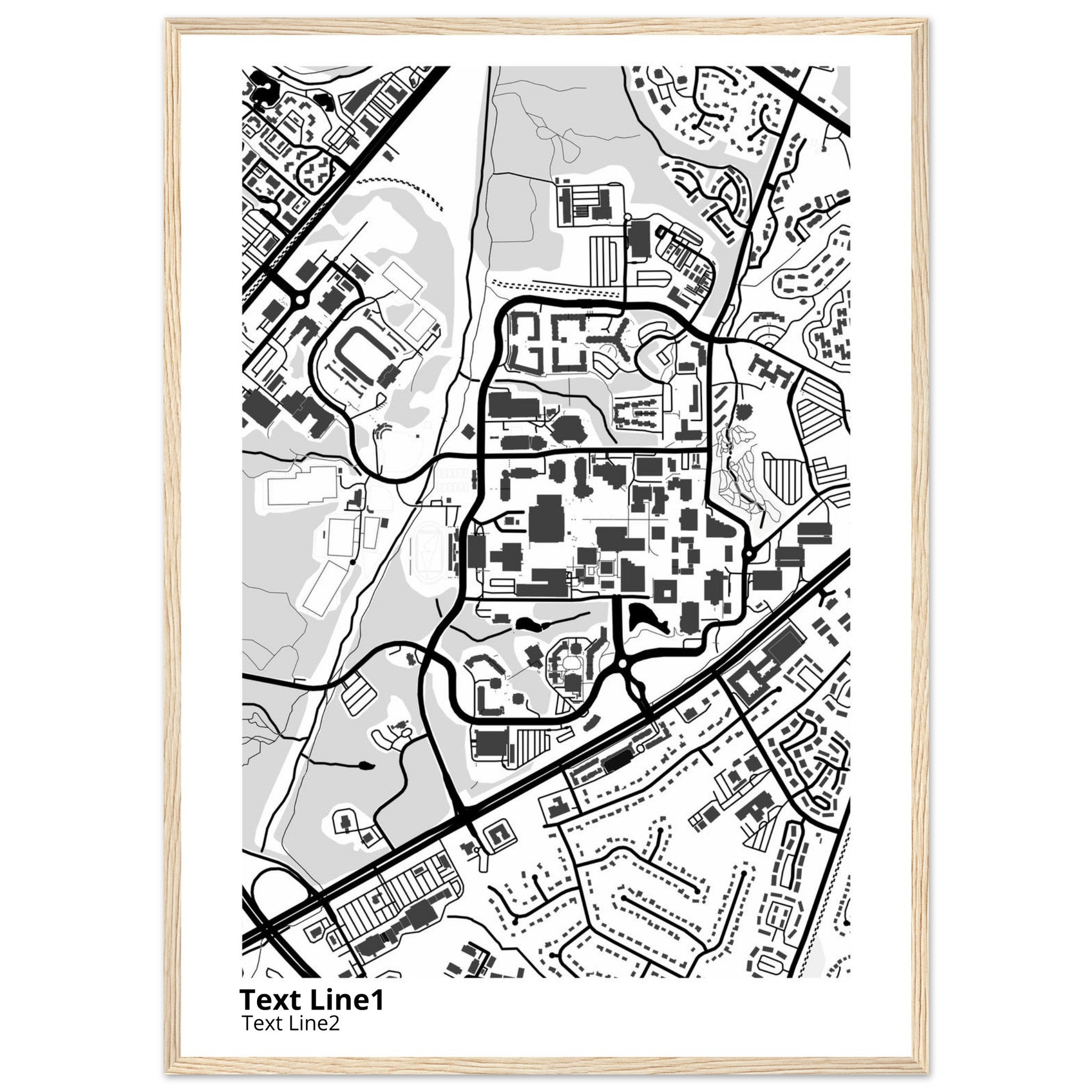 University of North Carolina Charlotte Campus Map Poster | Alumni Gift - Ink And Atlas