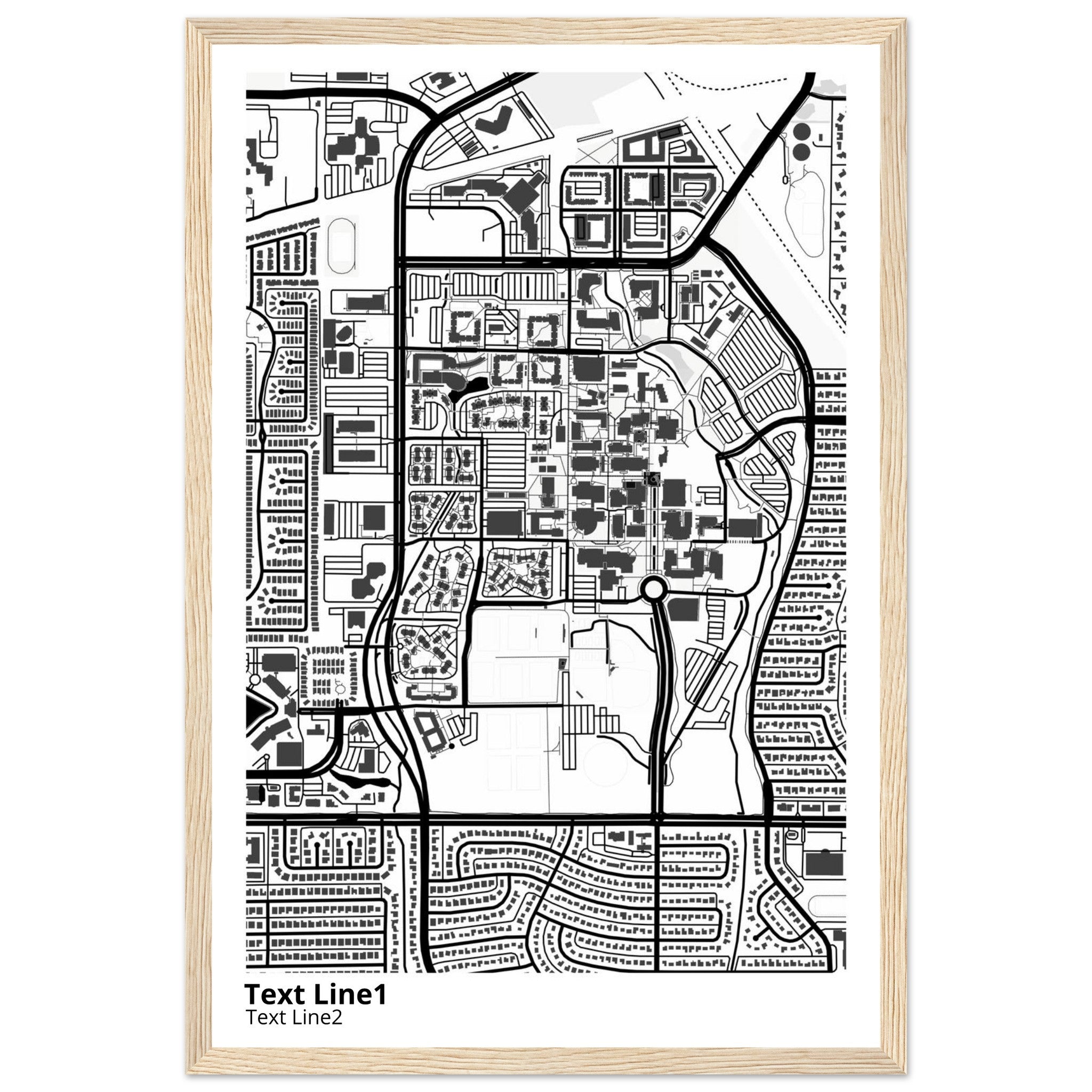 The University of Texas at Dallas Campus Map Poster | Graduation Gift - Ink And Atlas