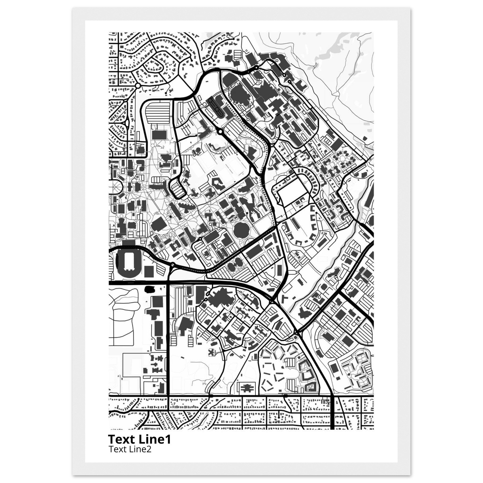 University of Utah Campus Map Poster | Graduation Gift - Ink And Atlas