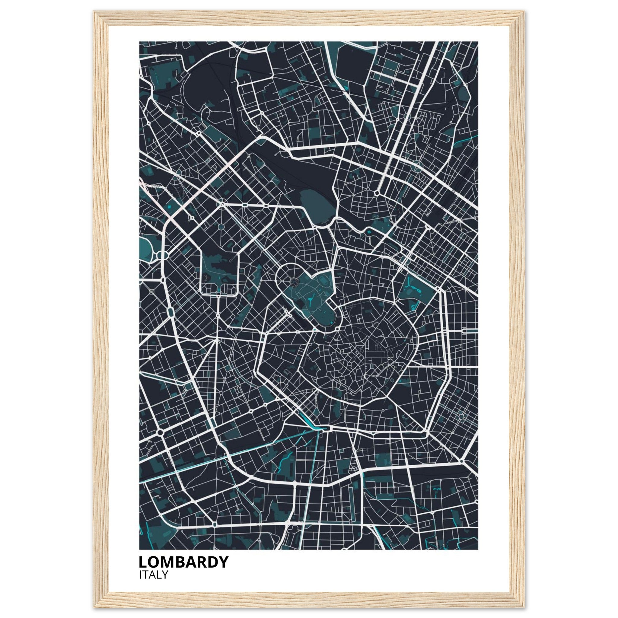 Lombardy Italy City Map Poster | Custom Map Art Print - Ink And Atlas