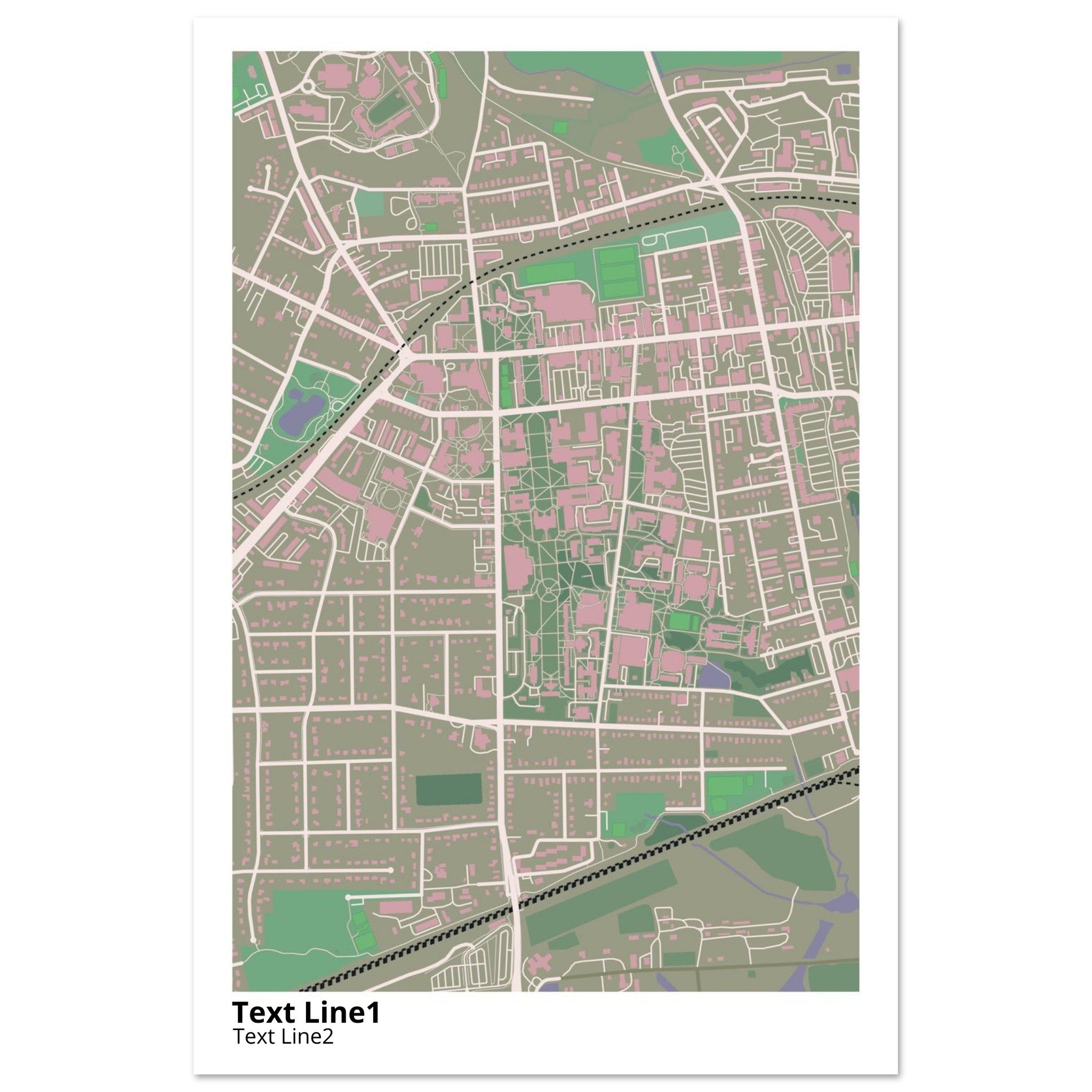 university of delaware campus map poster