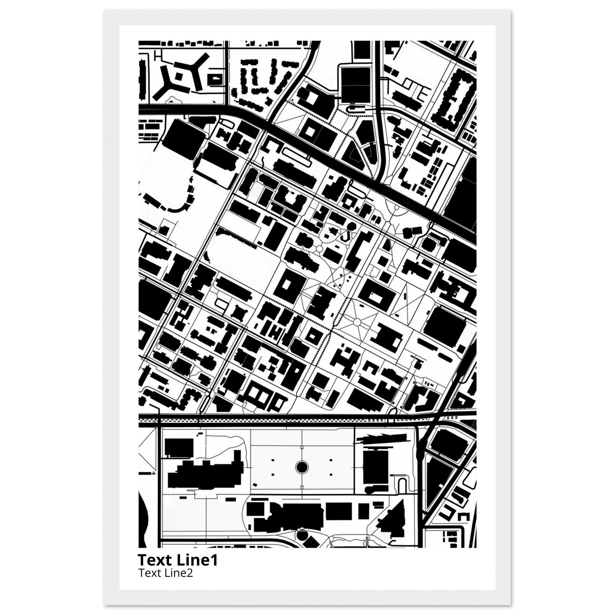 university of southern california campus map poster