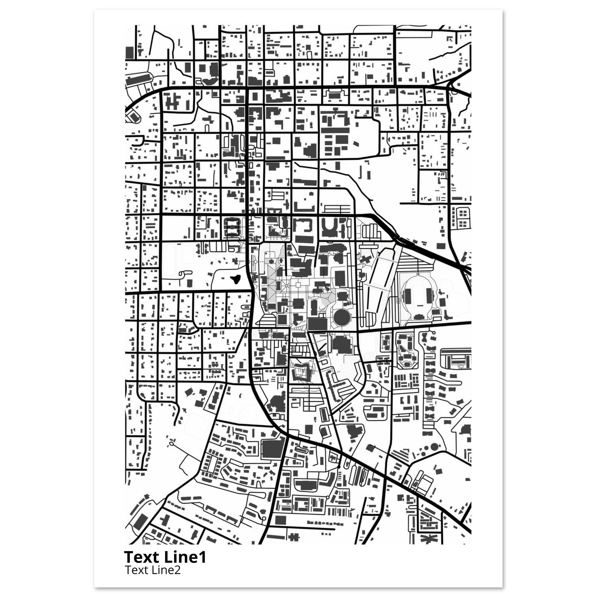 Sam Houston State University Texas Campus Map Poster | Graduation Gift - Ink And Atlas